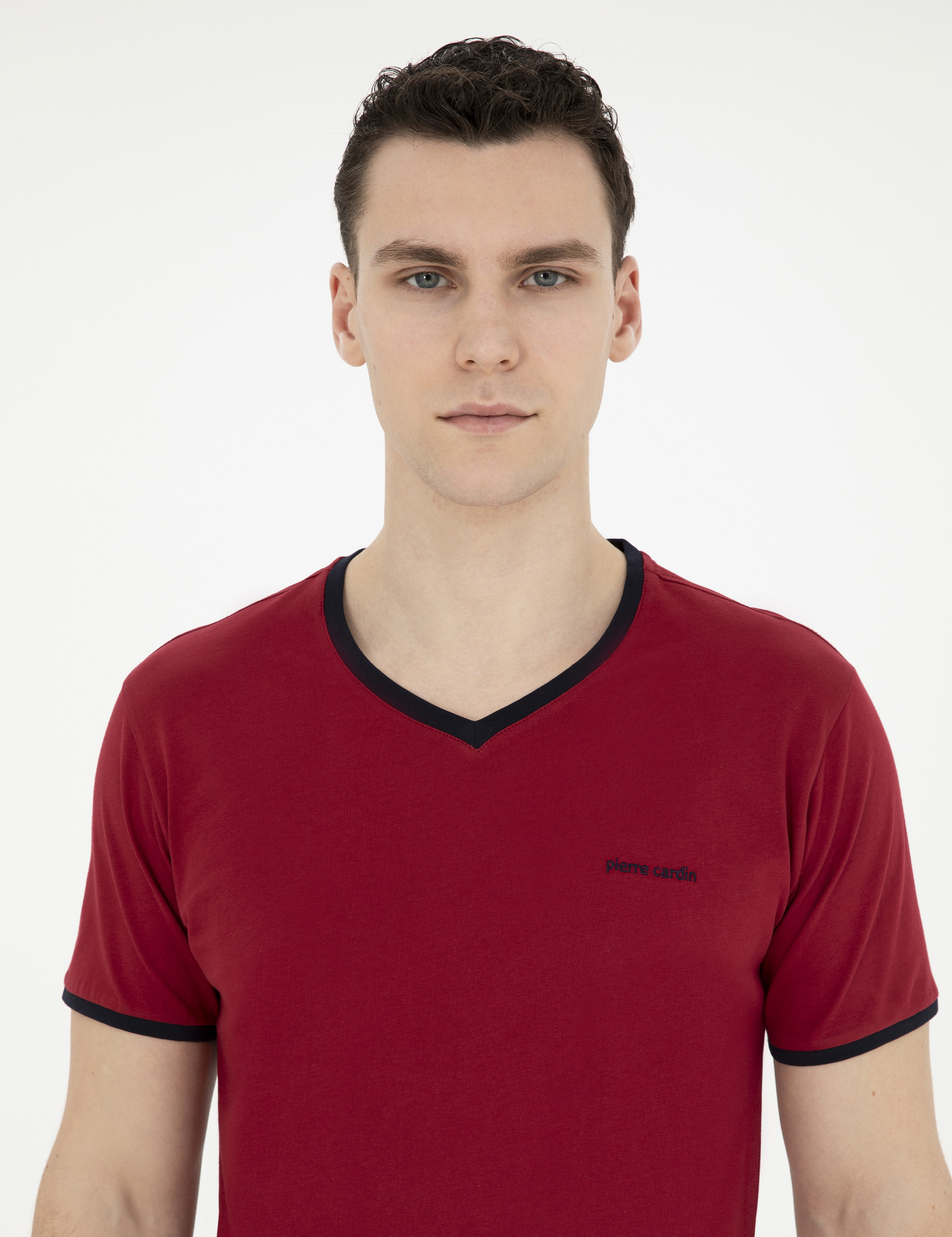 Bordo Kısakol Şortlu Pijama Takımı - Image 2