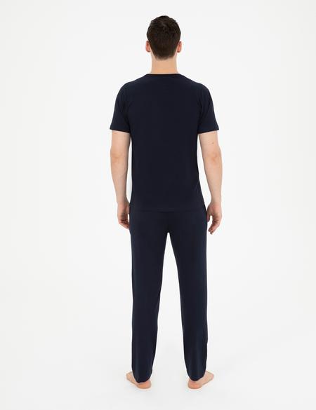 Lacivert Kısakol Pijama Takımı - 50294243002