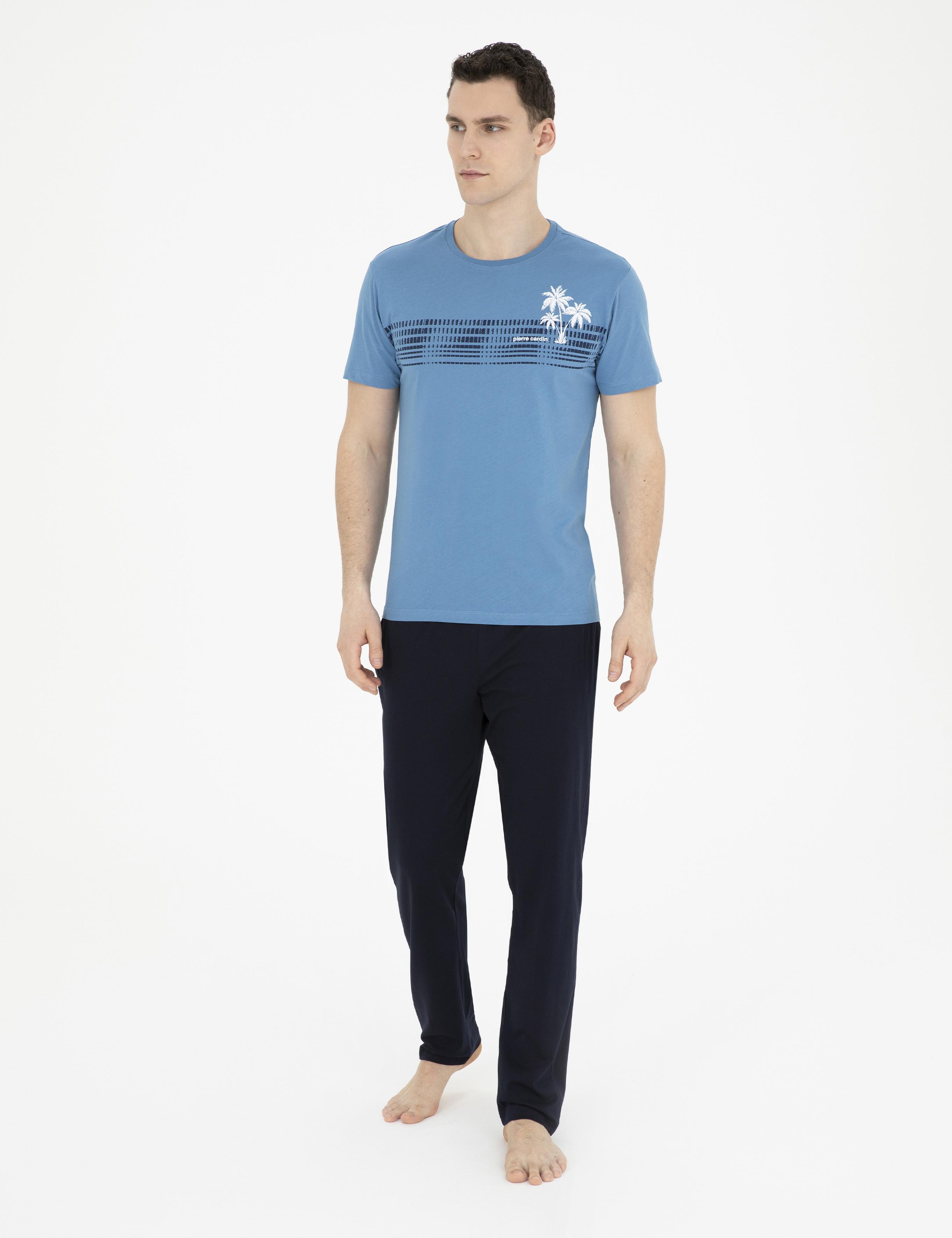 Mavi Kısakol Pijama Takımı