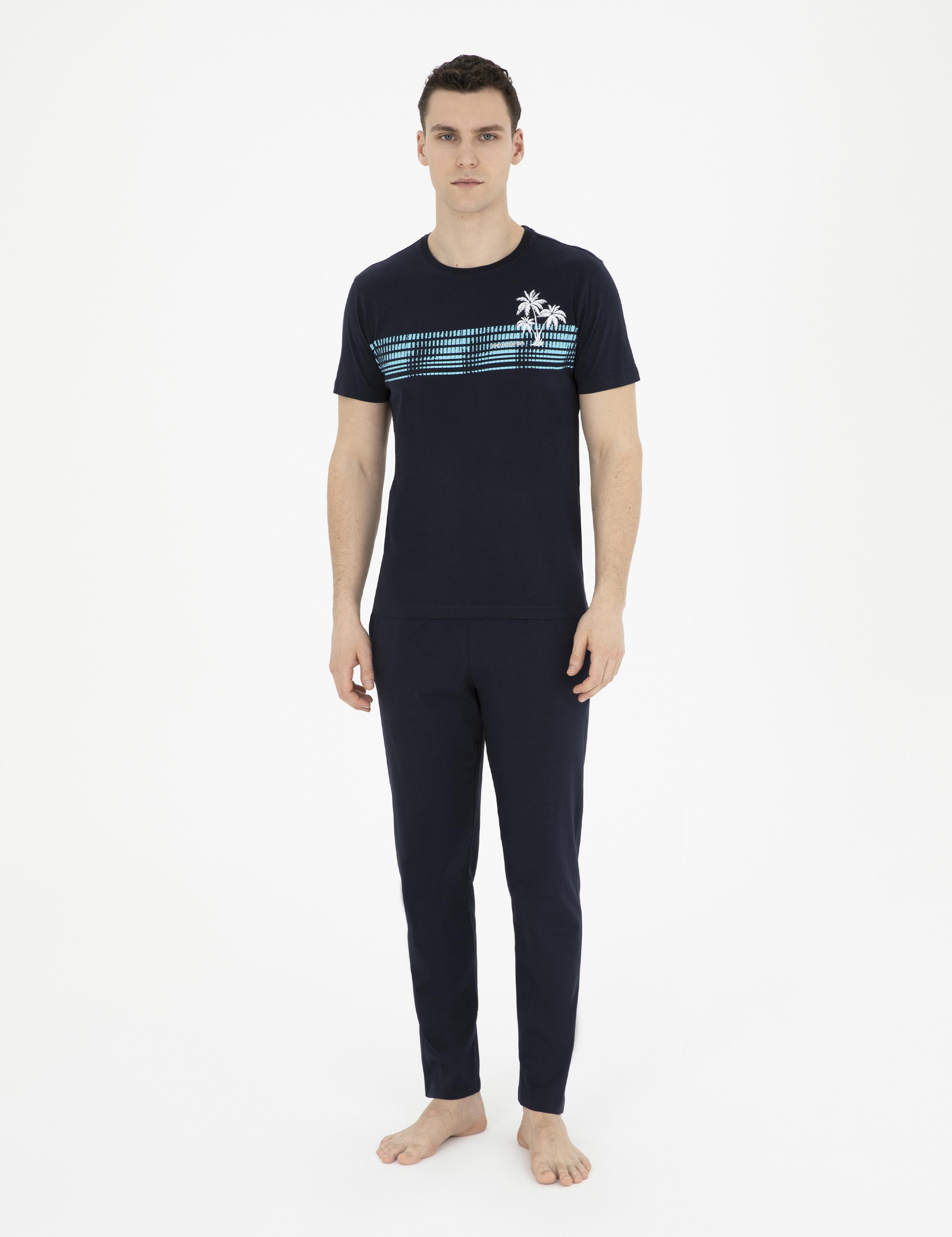 Lacivert Kısakol Pijama Takımı