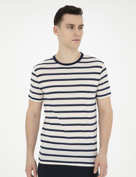 Bej Slim Fit Tişört - 50288171011