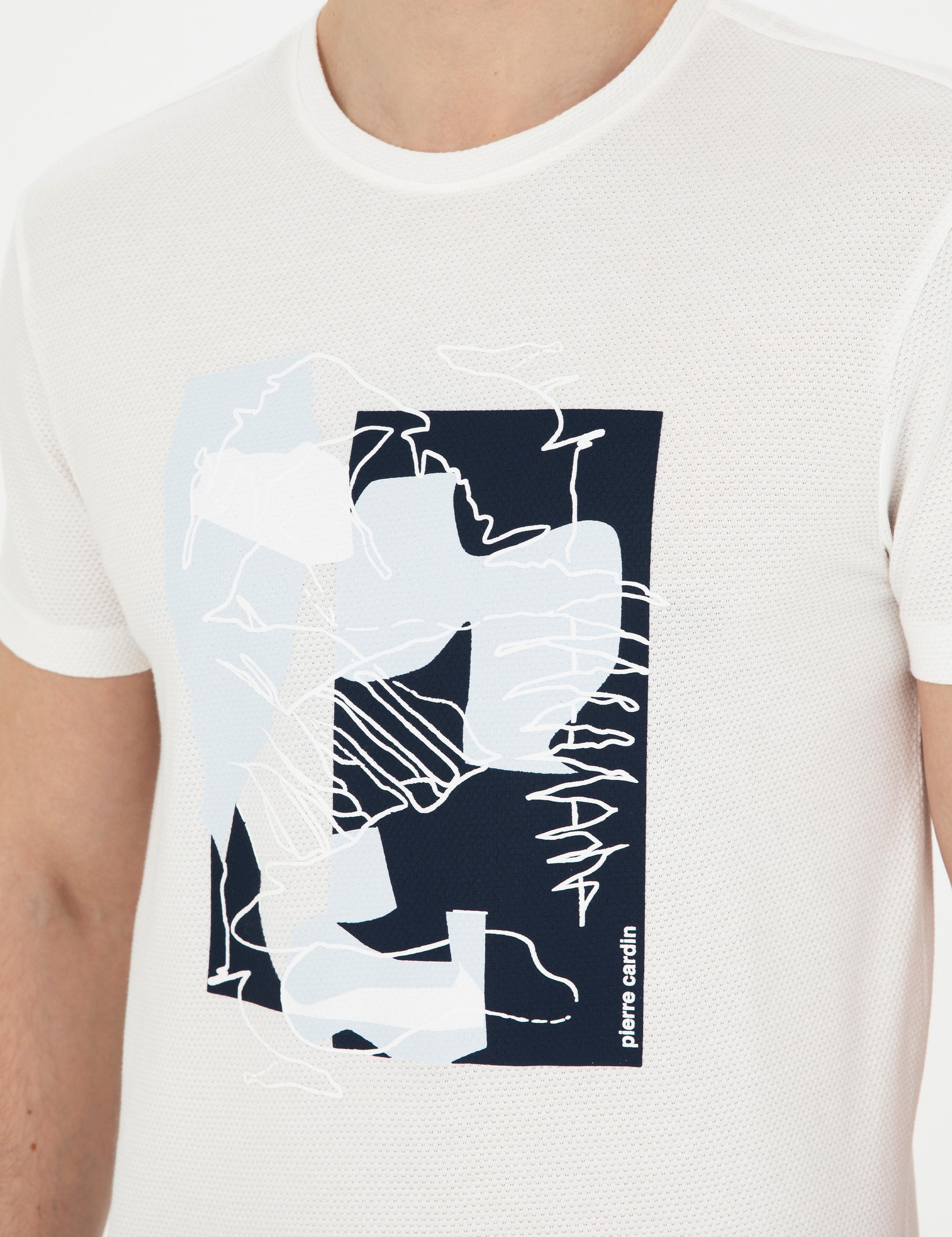 Ekru Slim Fit Tişört