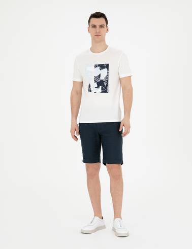 Ekru Slim Fit Tişört
