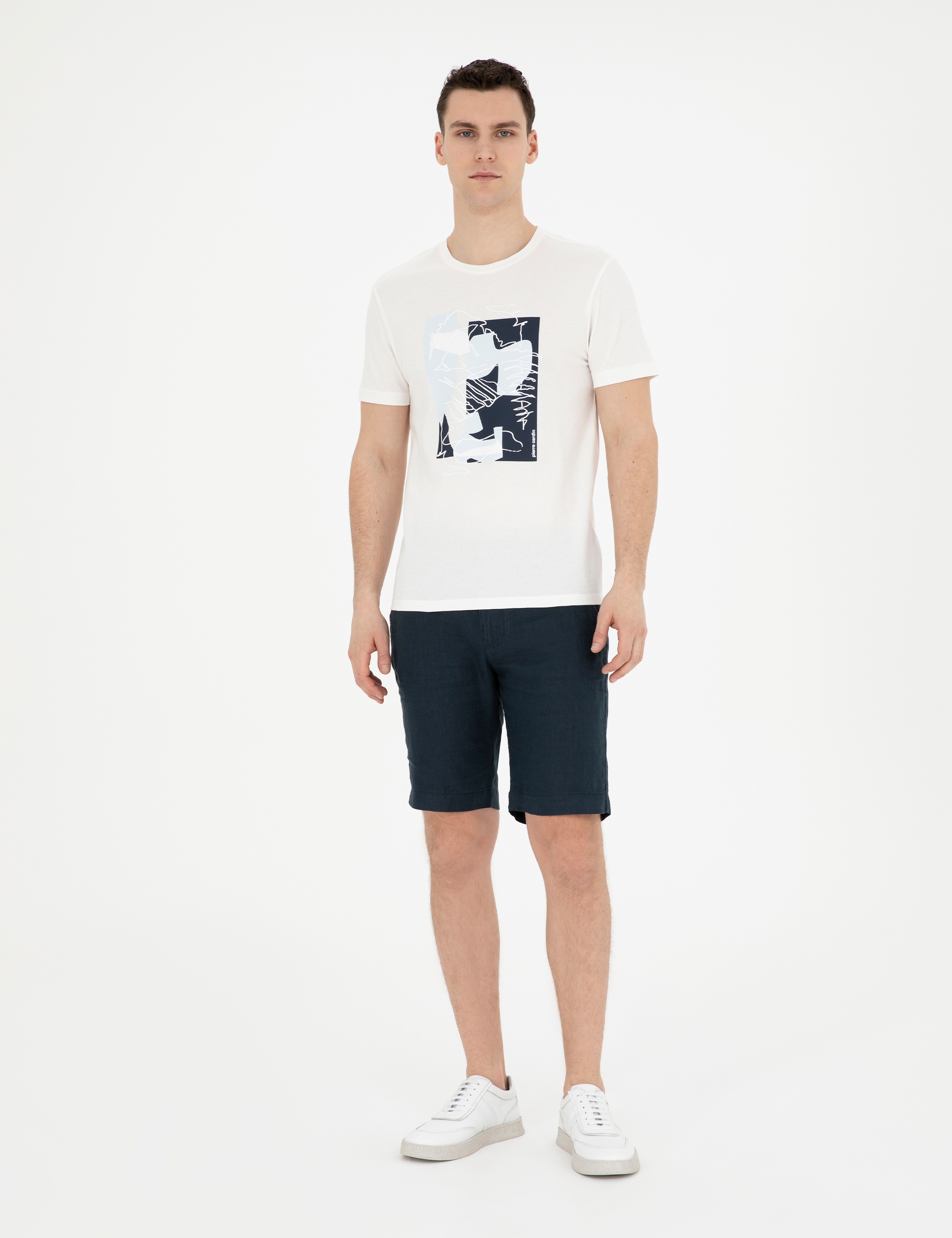 Ekru Slim Fit Tişört - Image 4