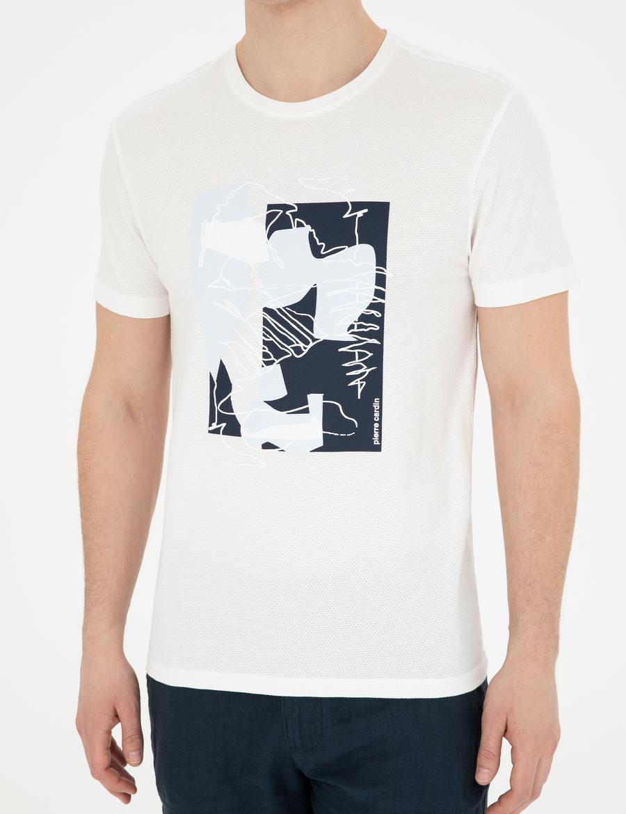 Ekru Slim Fit Tişört