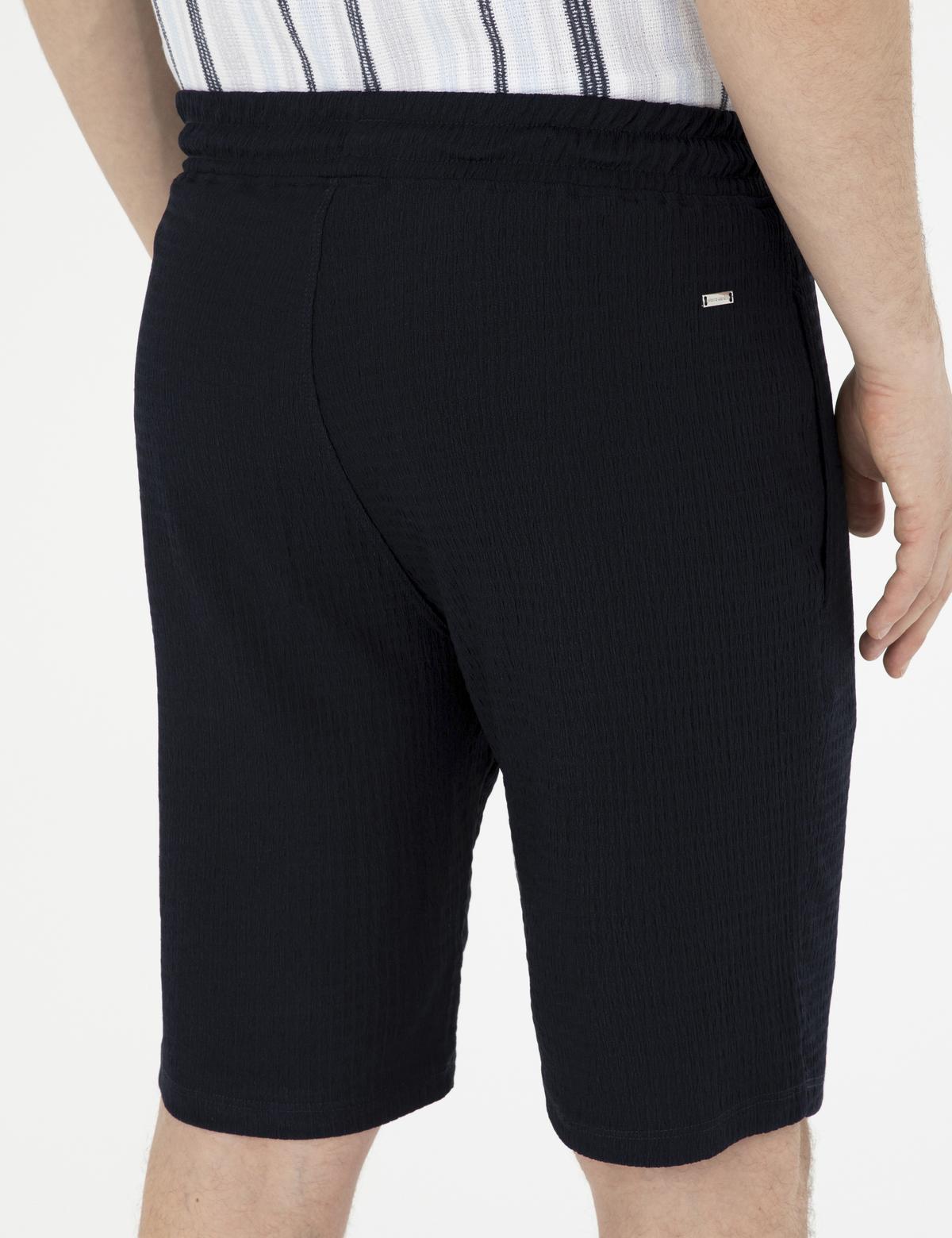 Lacivert Regular Fit Örme Şort - 50286125033