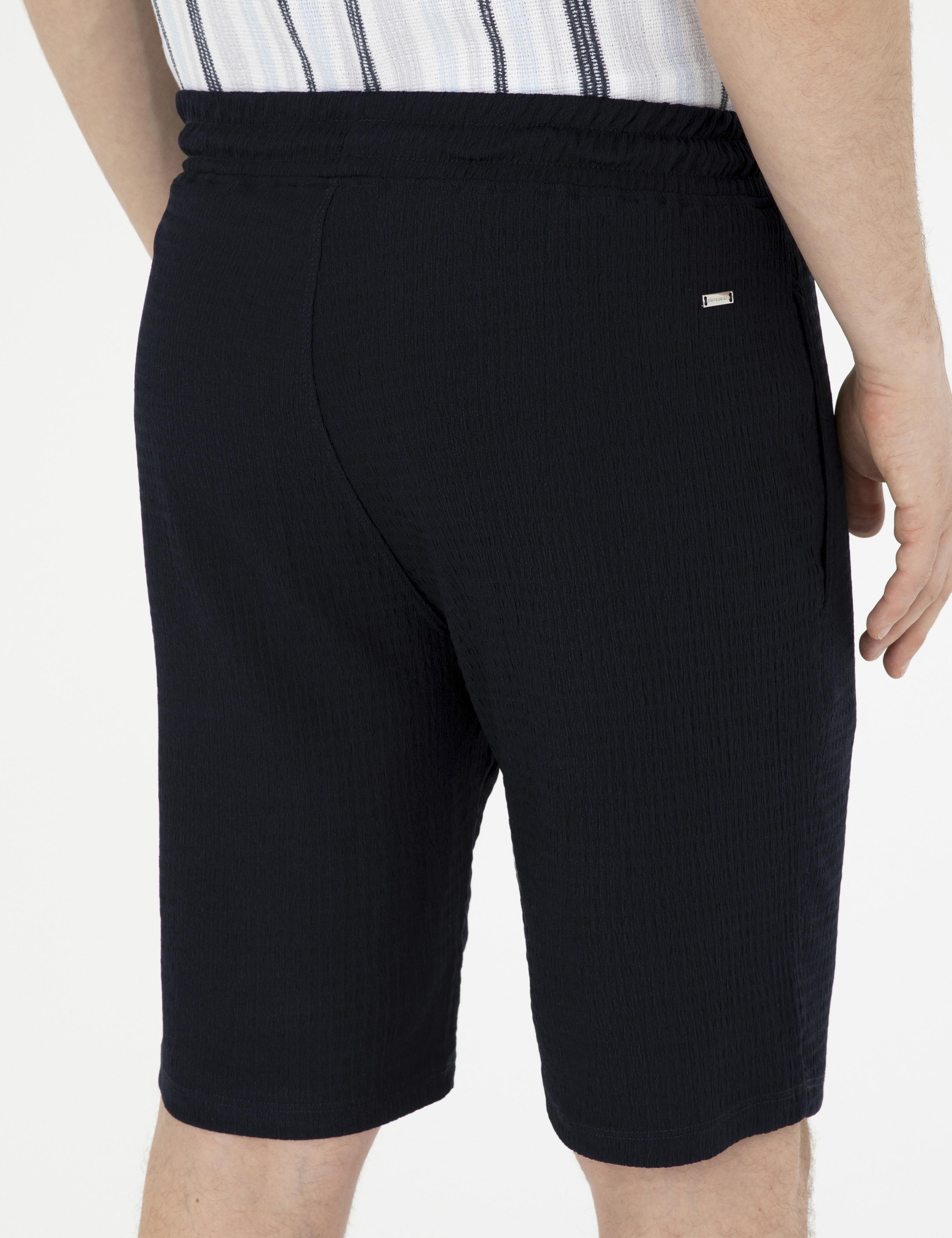 Lacivert Regular Fit Örme Şort