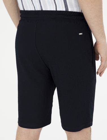 Lacivert Regular Fit Örme Şort