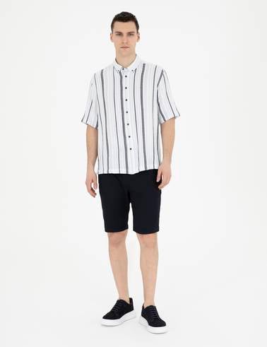 Lacivert Regular Fit Örme Şort