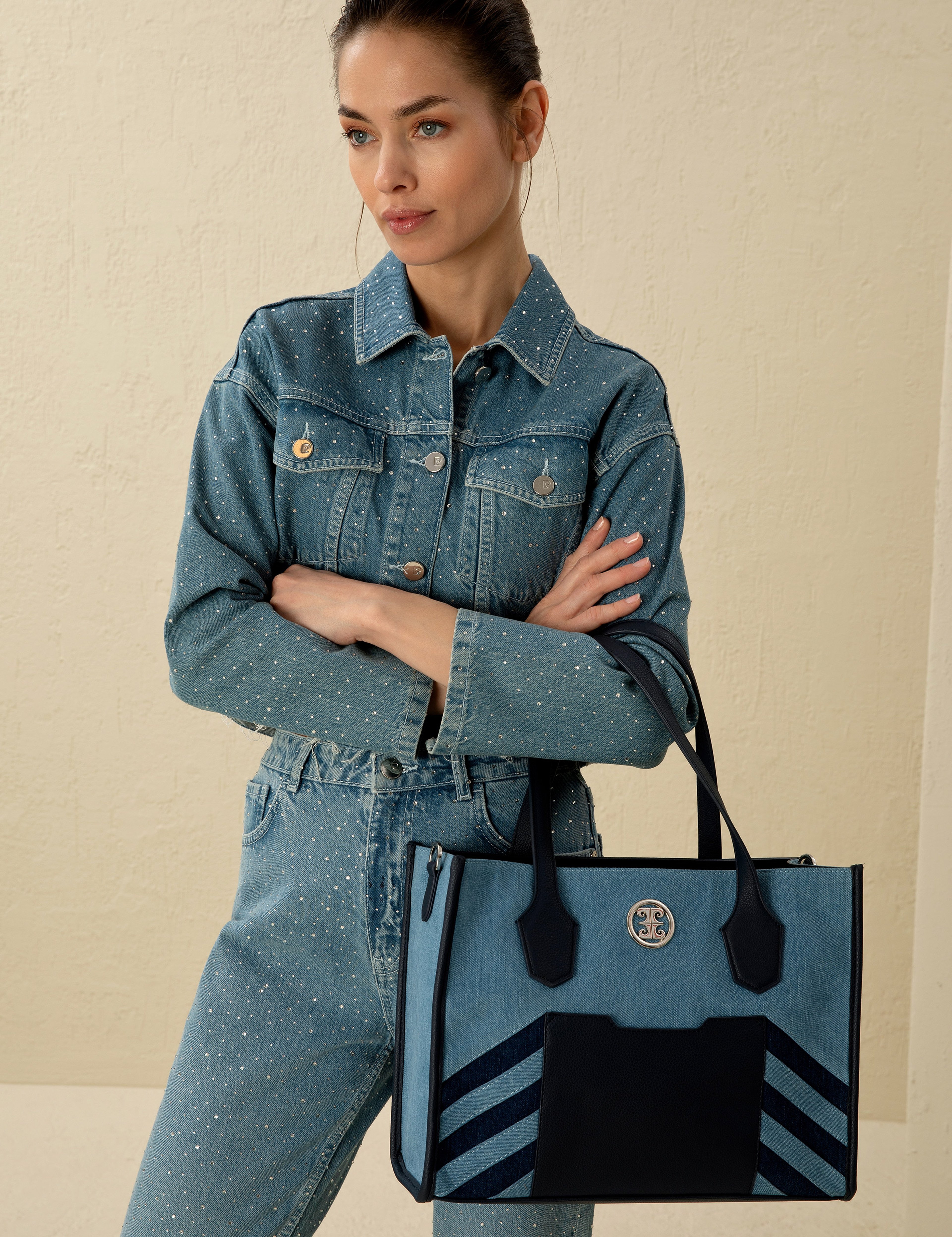 Denim Omuz Çantası - Image 1