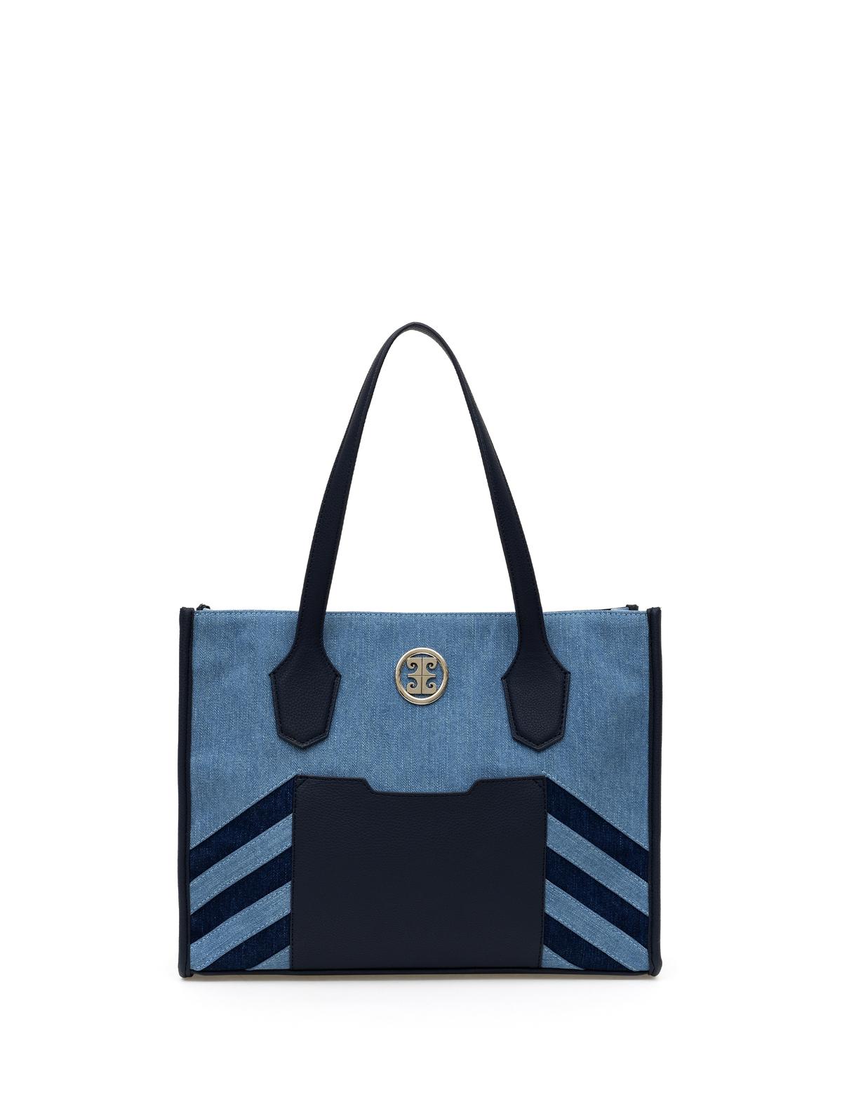 Denim Omuz Çantası - 50287371002