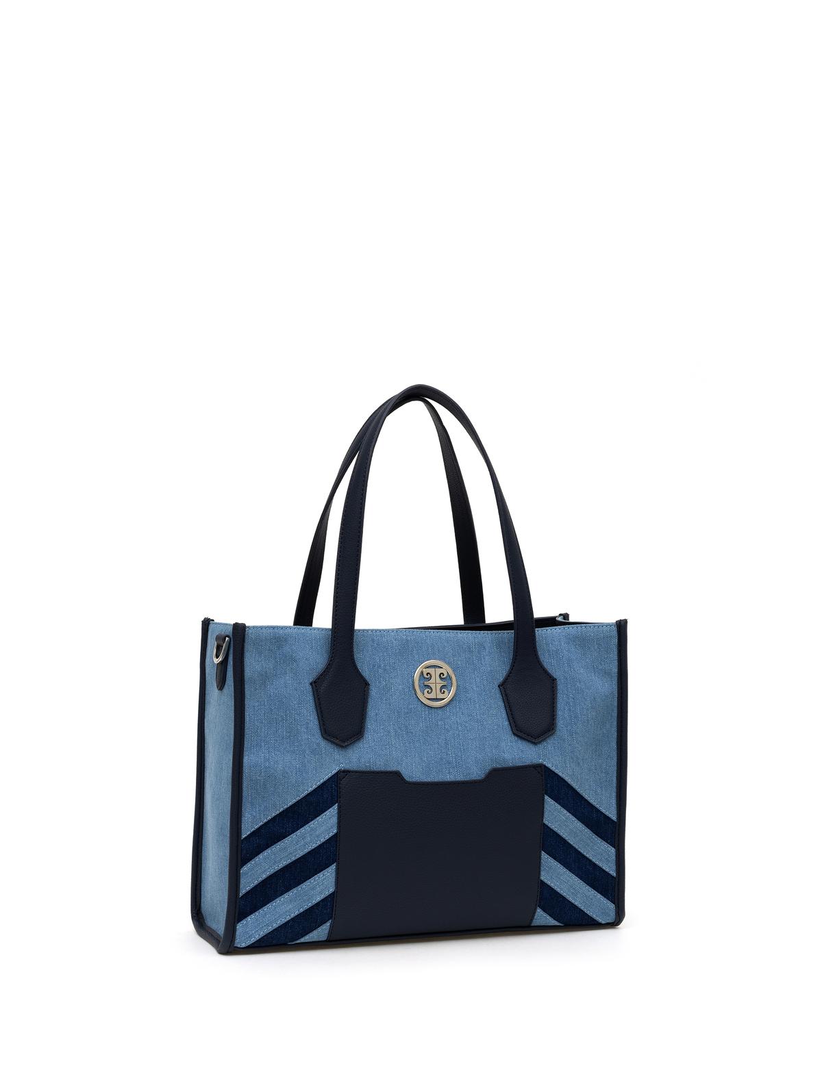 Denim Omuz Çantası - 50287371002