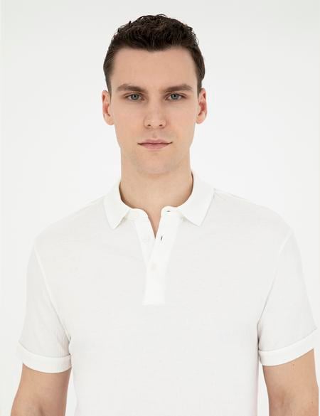 Ekru Slim Fit Tişört - 50291912010