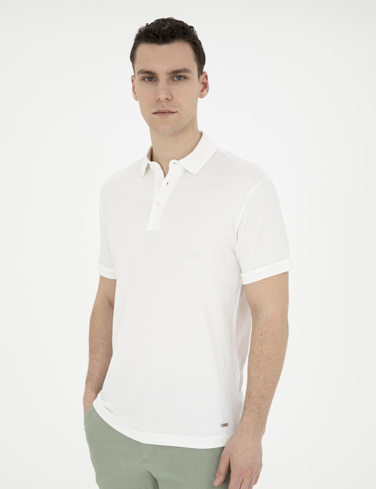 Ekru Slim Fit Tişört