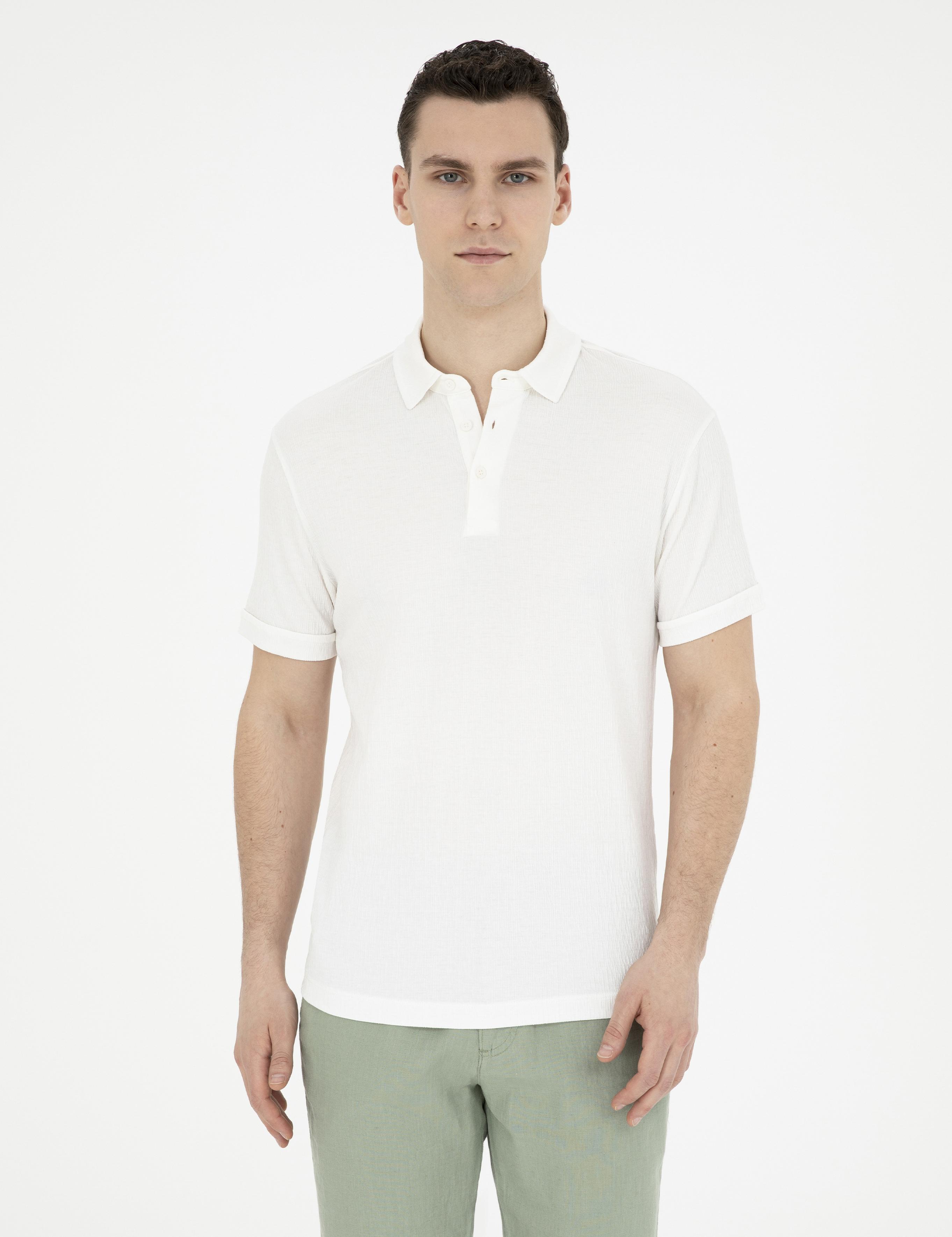 Ekru Slim Fit Tişört