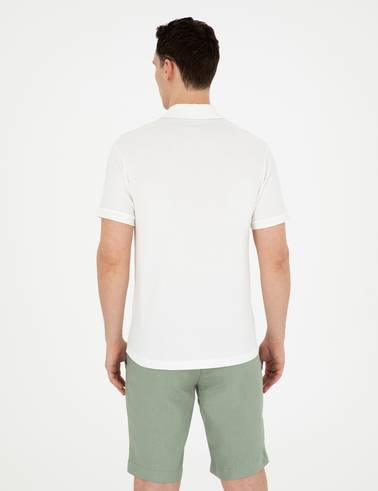 Ekru Slim Fit Tişört