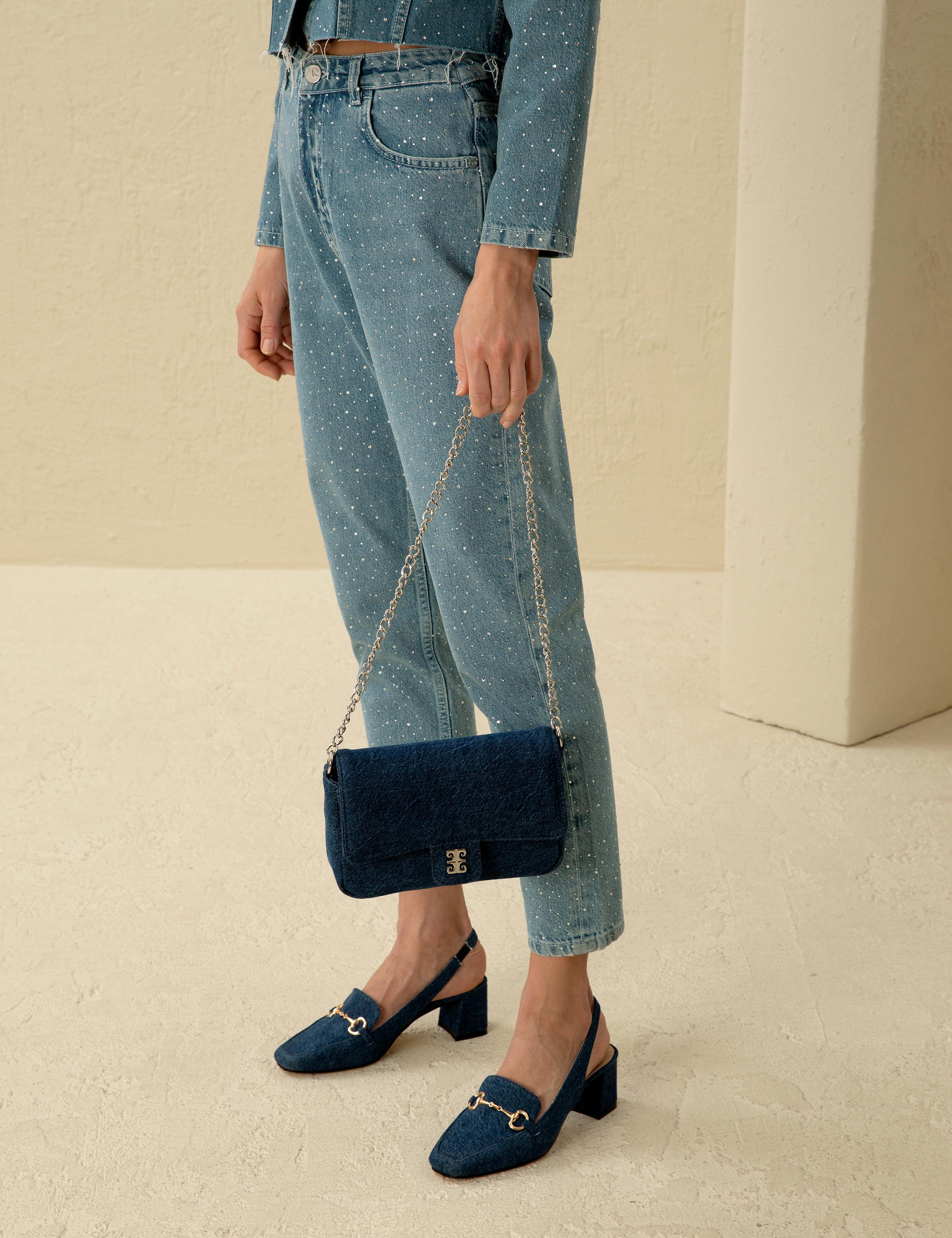 Denim Omuz Çantası