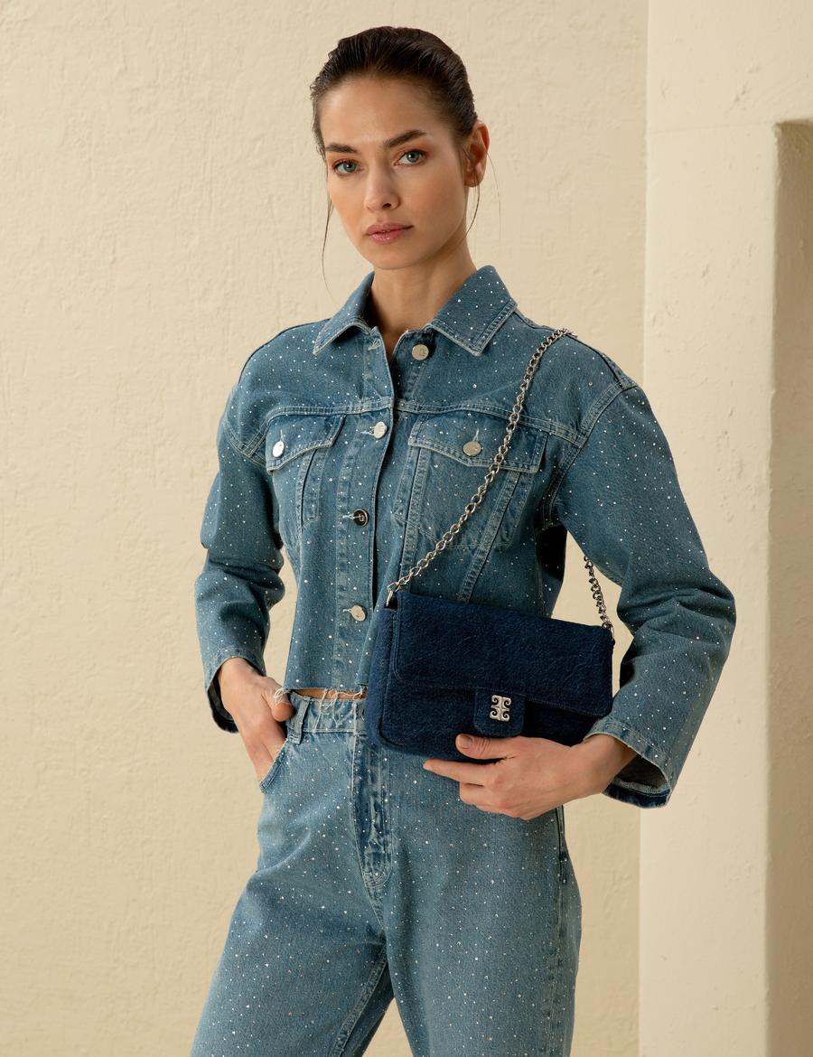 Denim Omuz Çantası