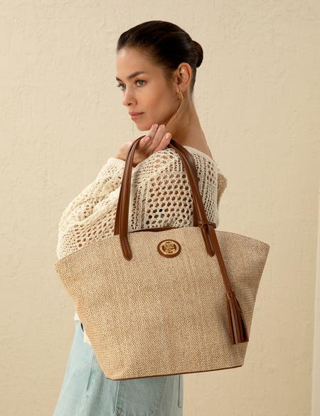 Bej Omuz Çantası - 50287378001