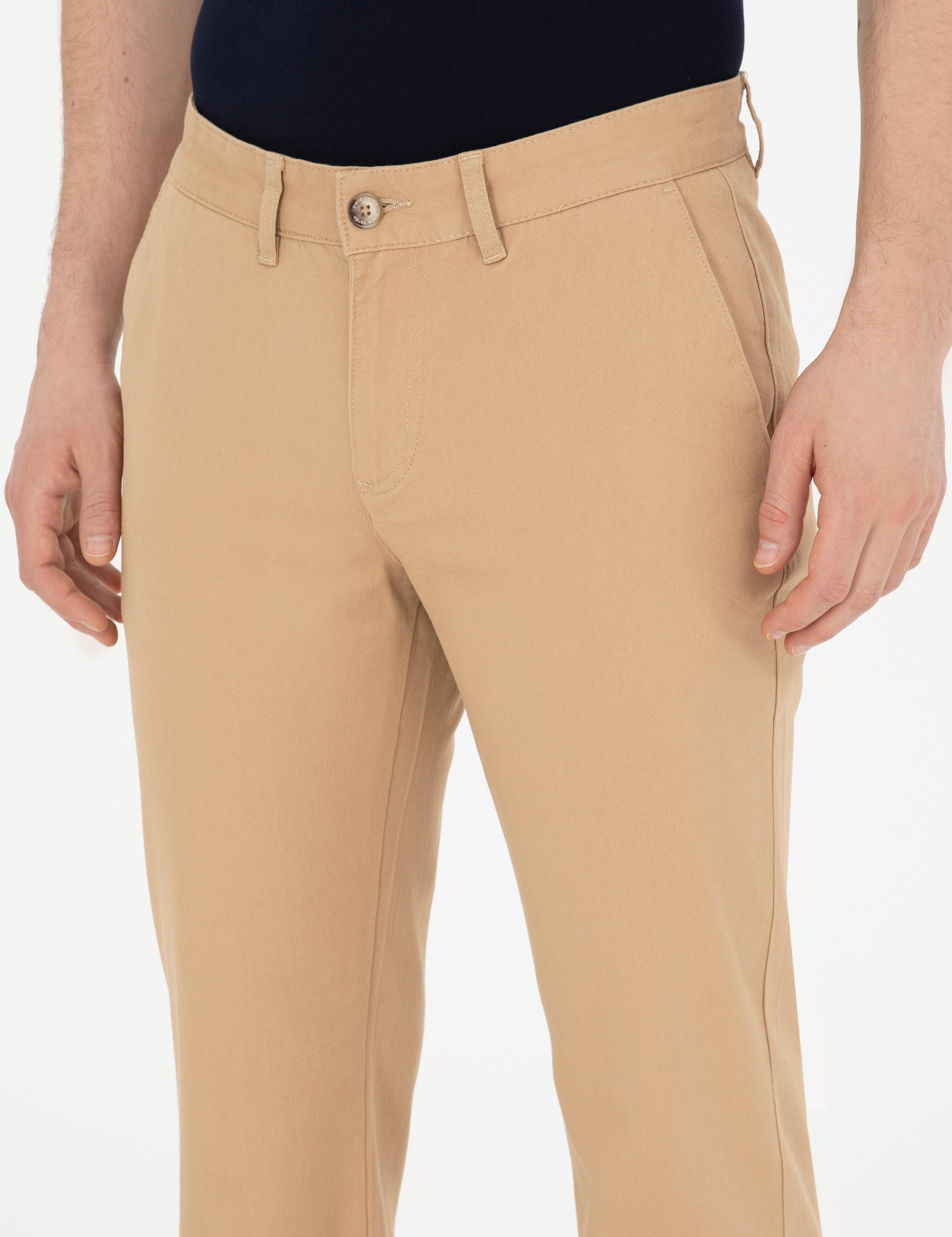 Camel Regular Fit Kanvas Pantolon
