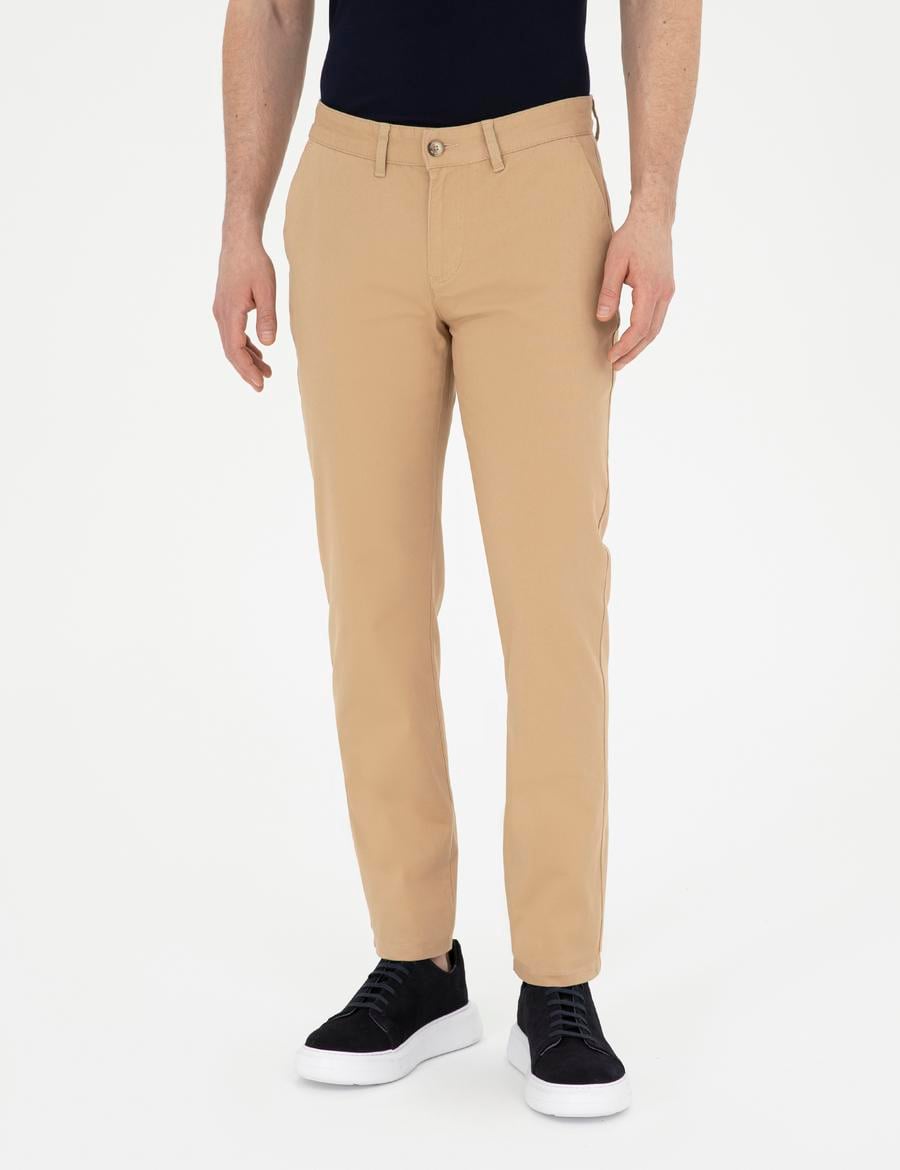 Camel Regular Fit Kanvas Pantolon