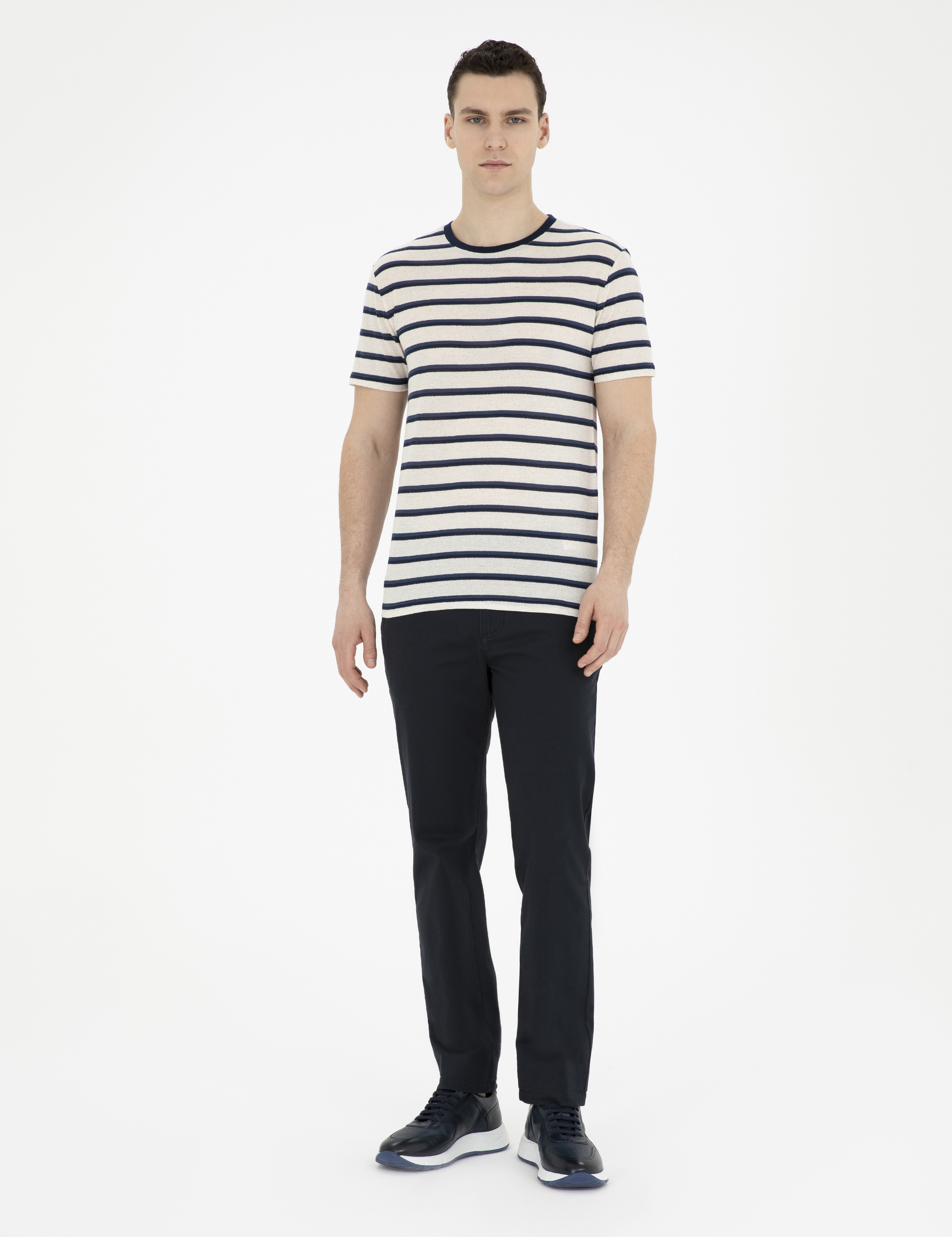 Lacivert Regular Fit Kanvas Pantolon - Image 1