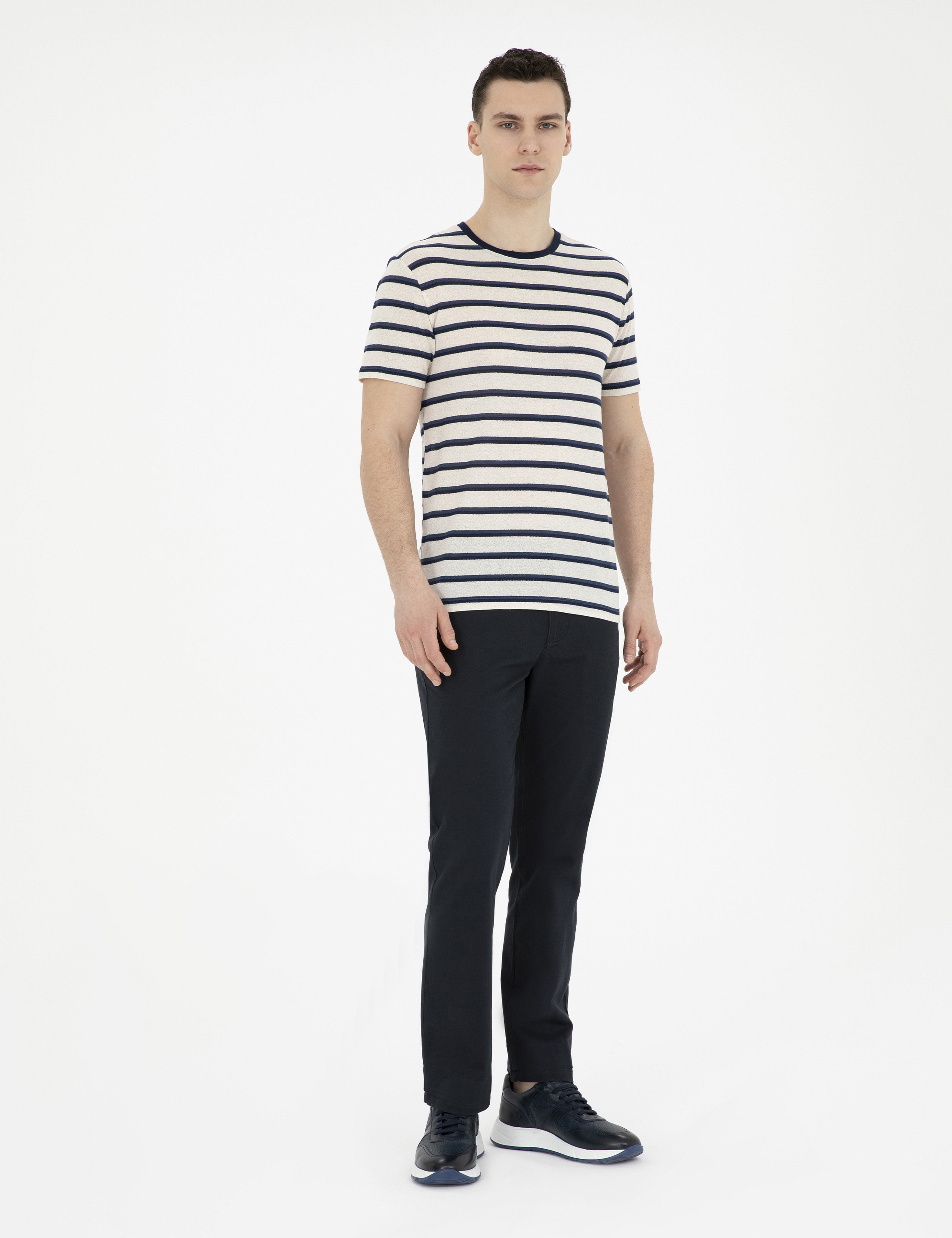 Lacivert Regular Fit Kanvas Pantolon