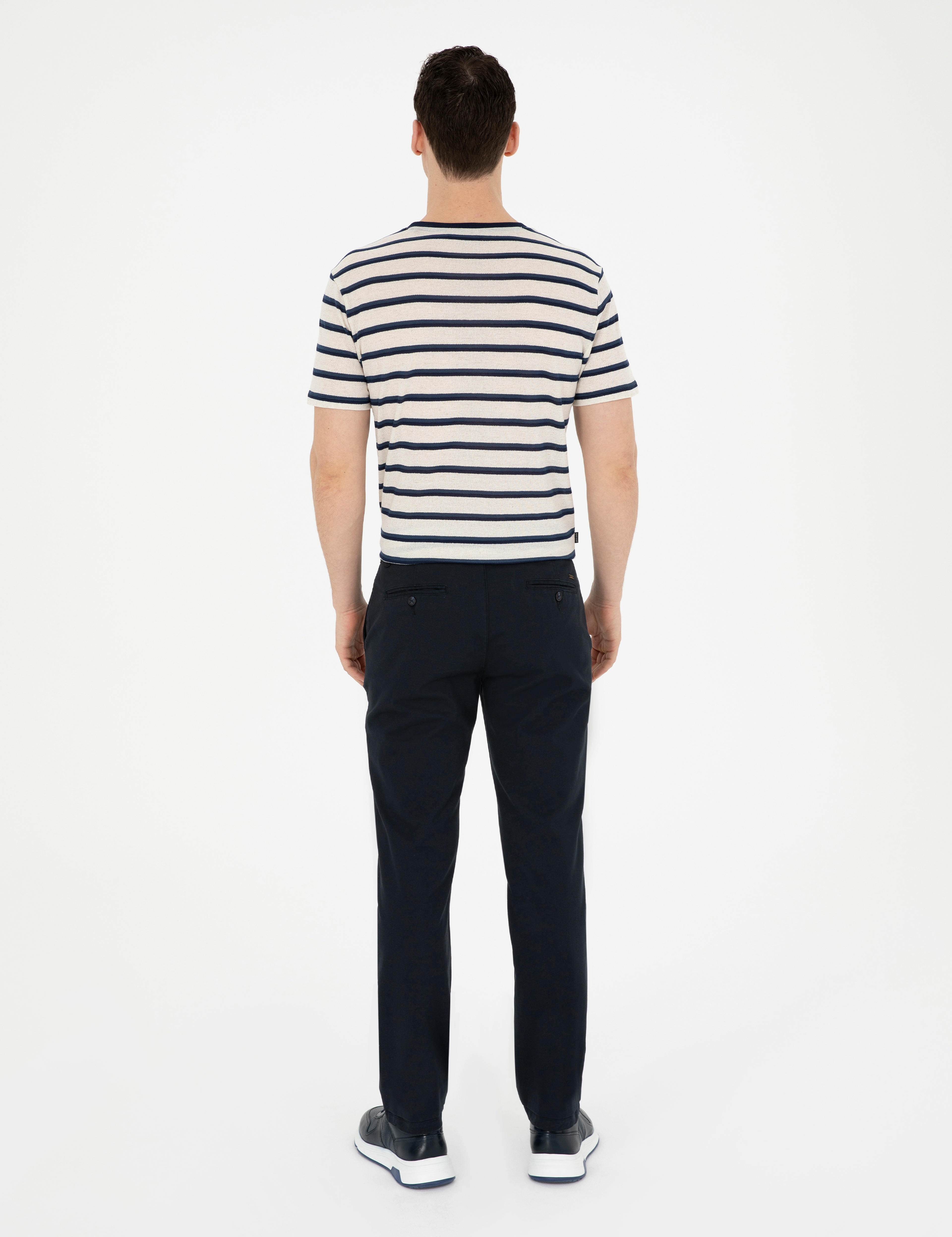 Lacivert Regular Fit Kanvas Pantolon - Image 4