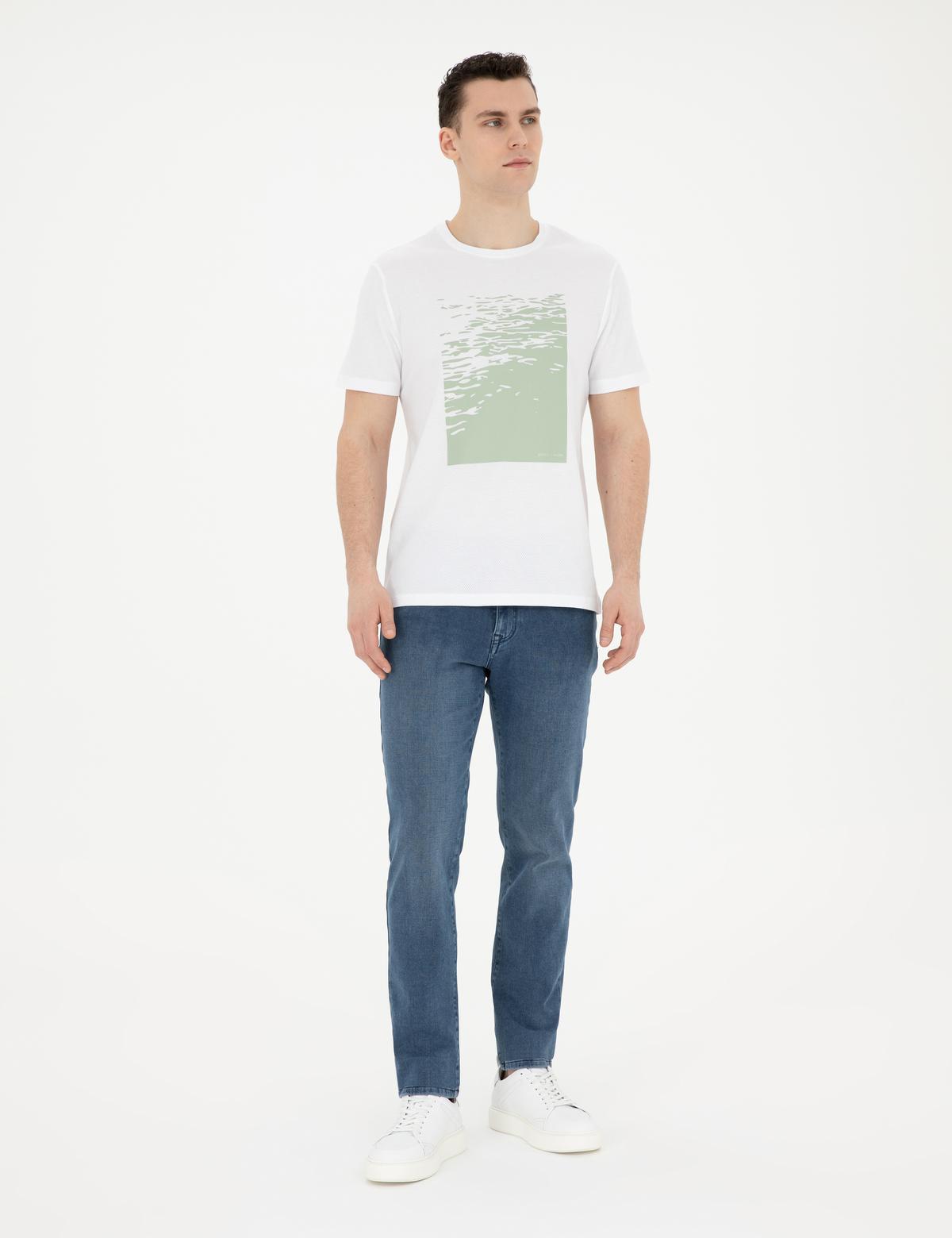 Beyaz Slim Fit Tişört - 50280946047