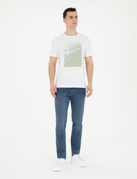 Beyaz Slim Fit Tişört - 50280946047