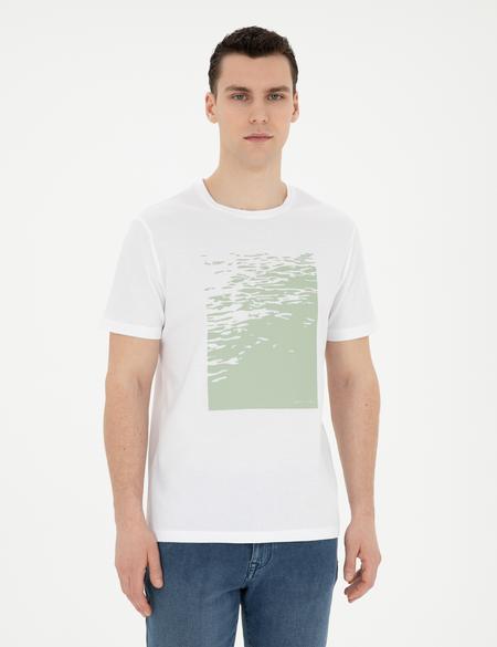 Beyaz Slim Fit Tişört - 50280946047