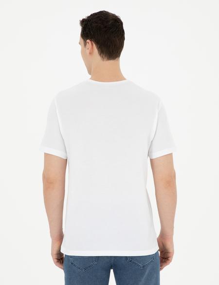 Beyaz Slim Fit Tişört - 50280946047