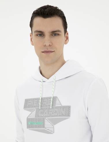 Beyaz Regular Fit Sweatshirt