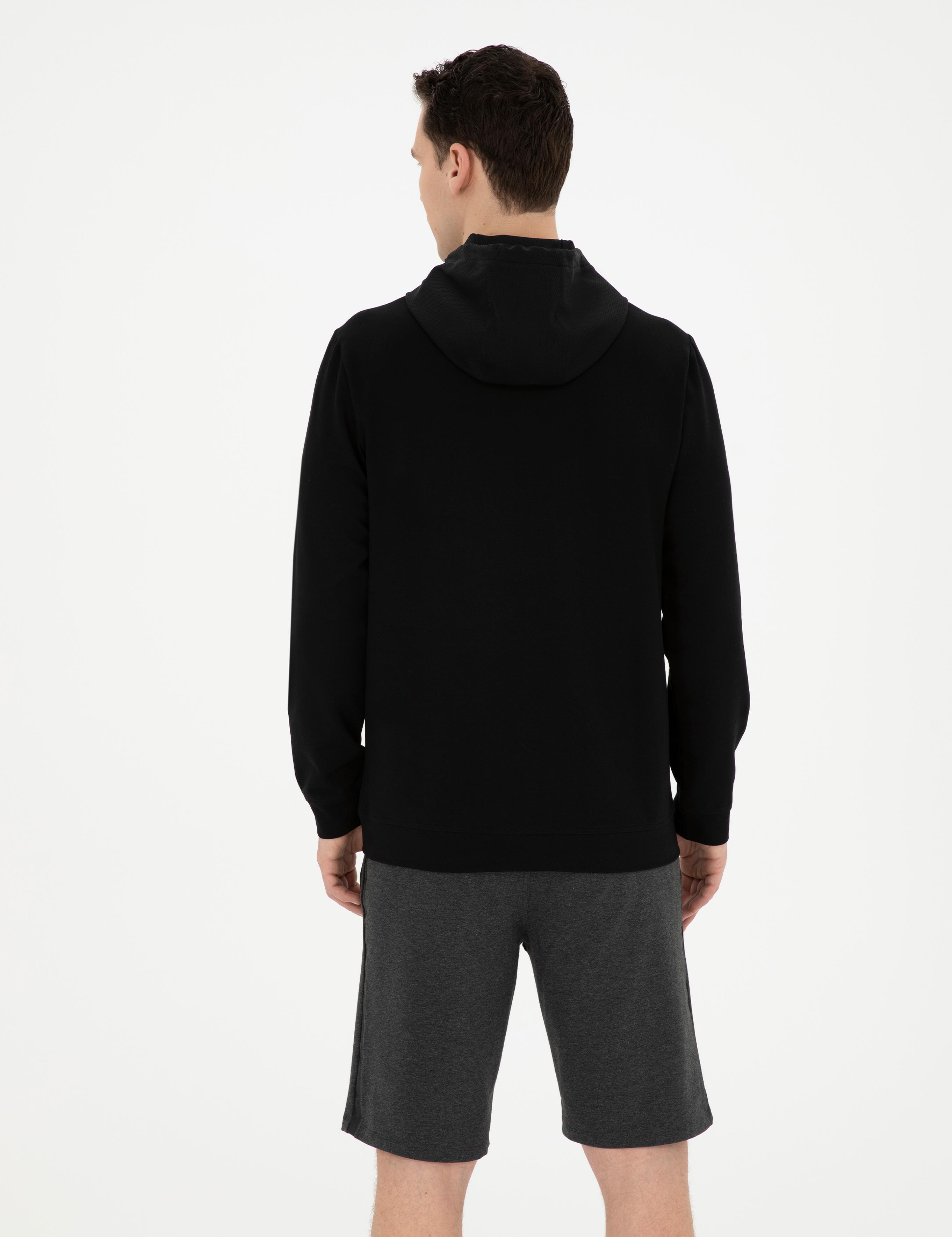 Siyah Regular Fit Sweatshirt
