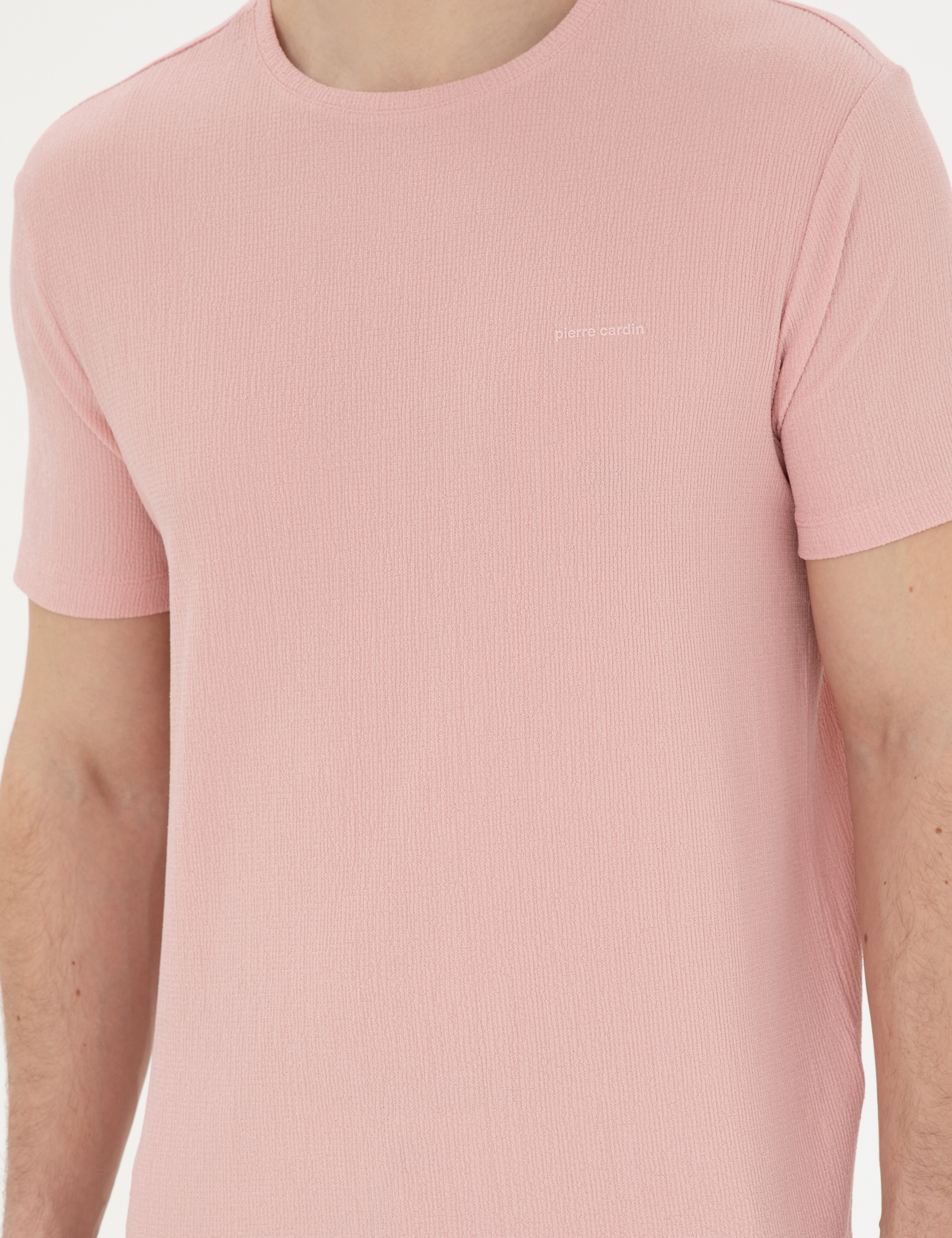 Pembe Slim Fit Tişört - Image 6
