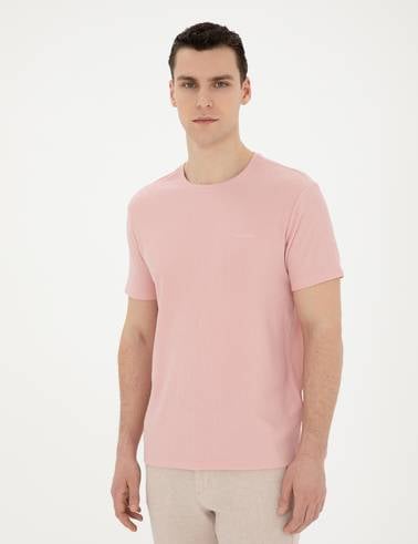 Pembe Slim Fit Tişört