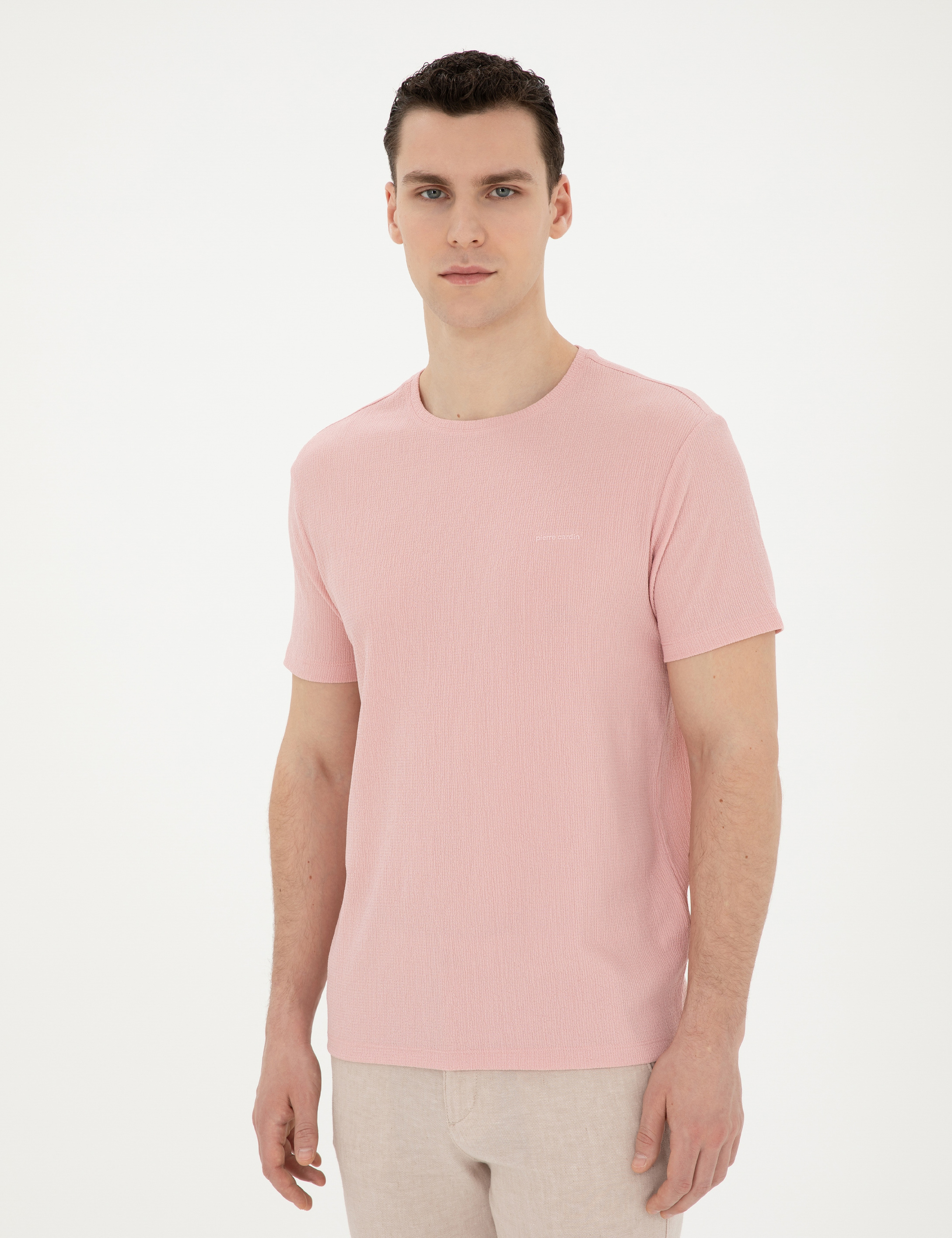 Pembe Slim Fit Tişört