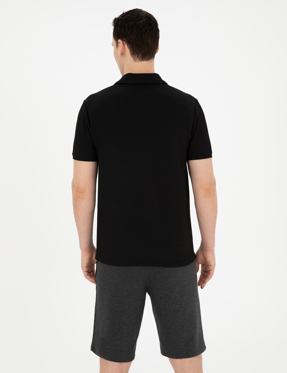 Siyah Regular Fit Tişört - 50282049024