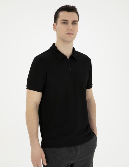 Siyah Regular Fit Tişört - 50282049024