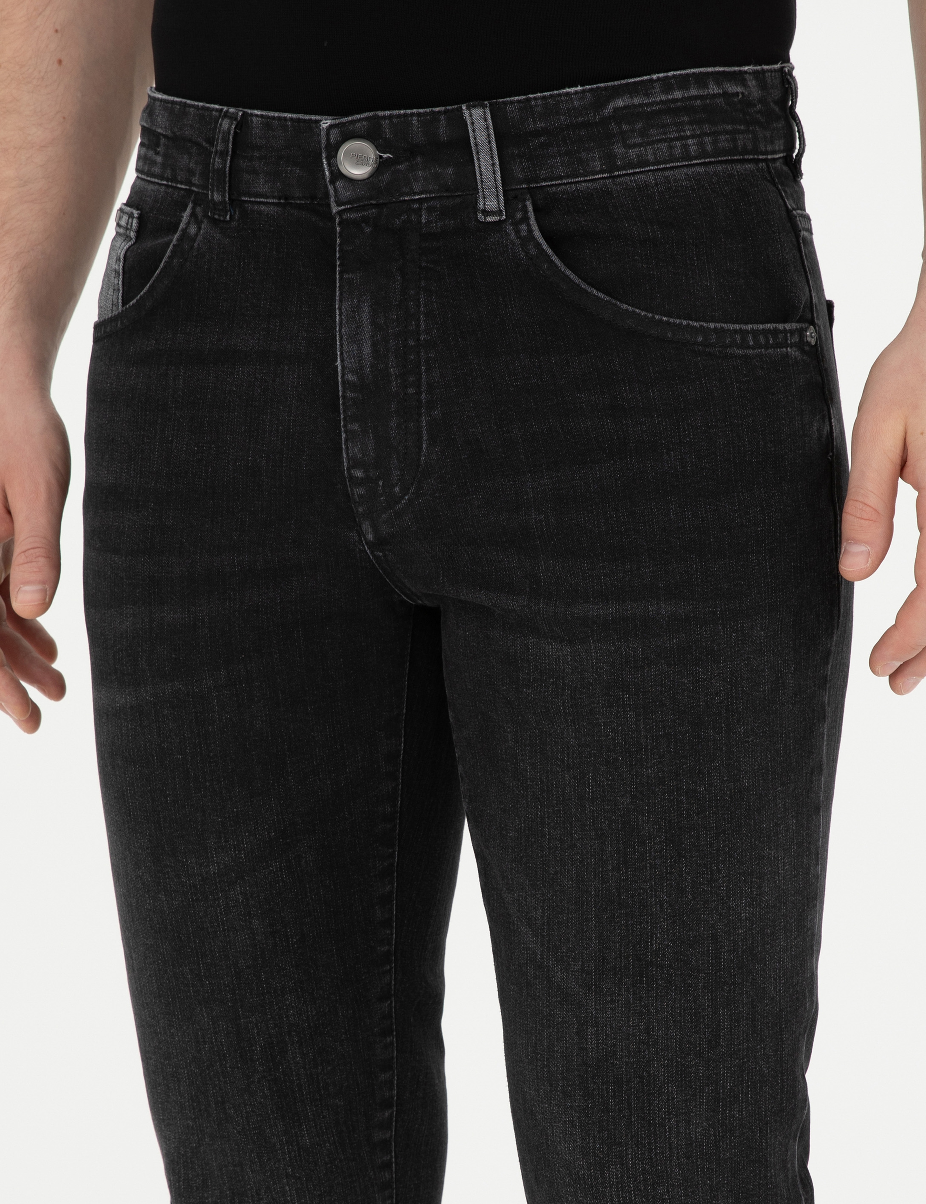 Antrasit Slim Fit Jean Pantolon - Image 6