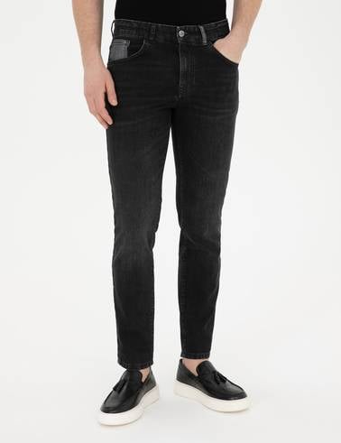 Antrasit Slim Fit Jean Pantolon