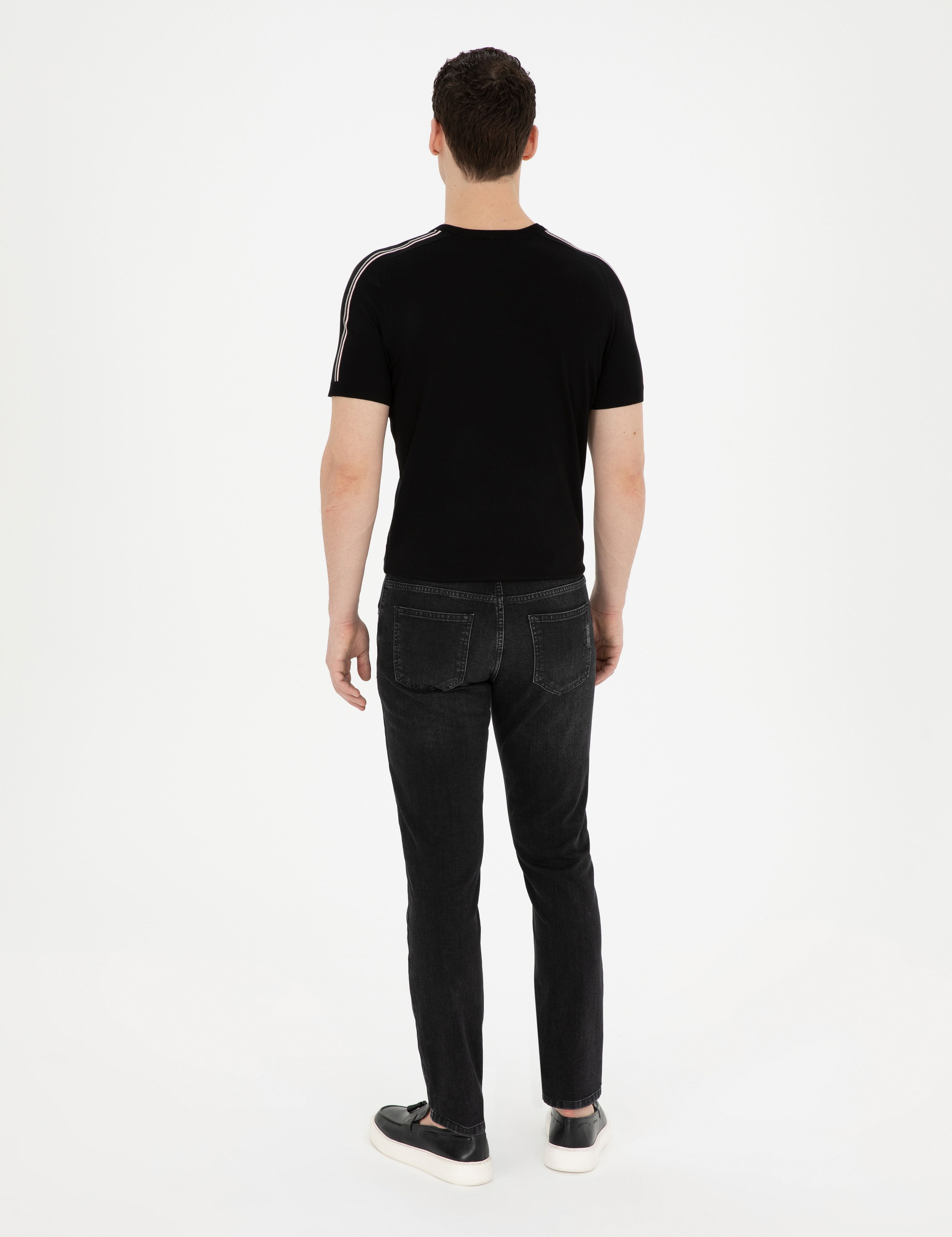 Antrasit Slim Fit Jean Pantolon - Image 4
