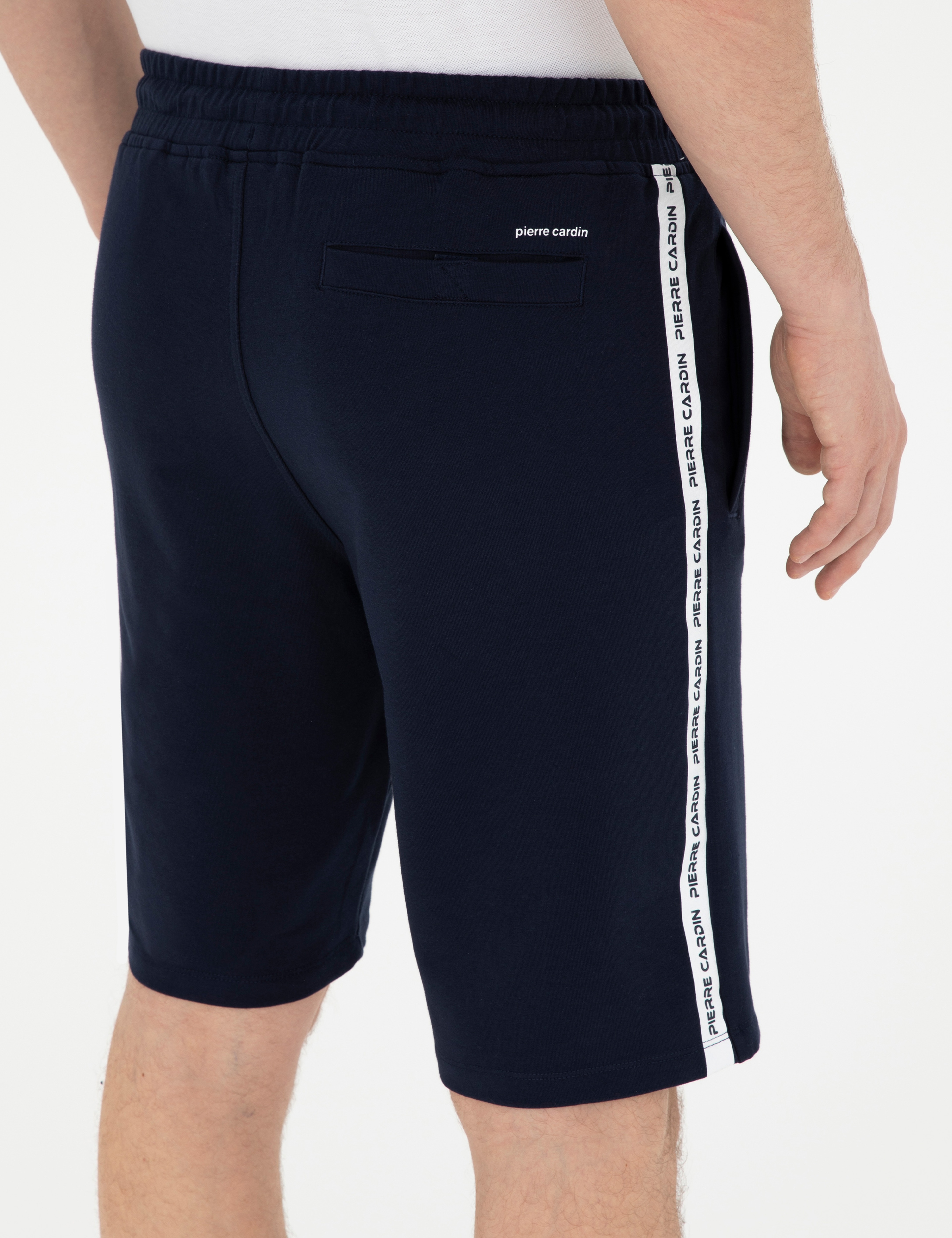 Lacivert Slim Fit Örme Şort - Image 7