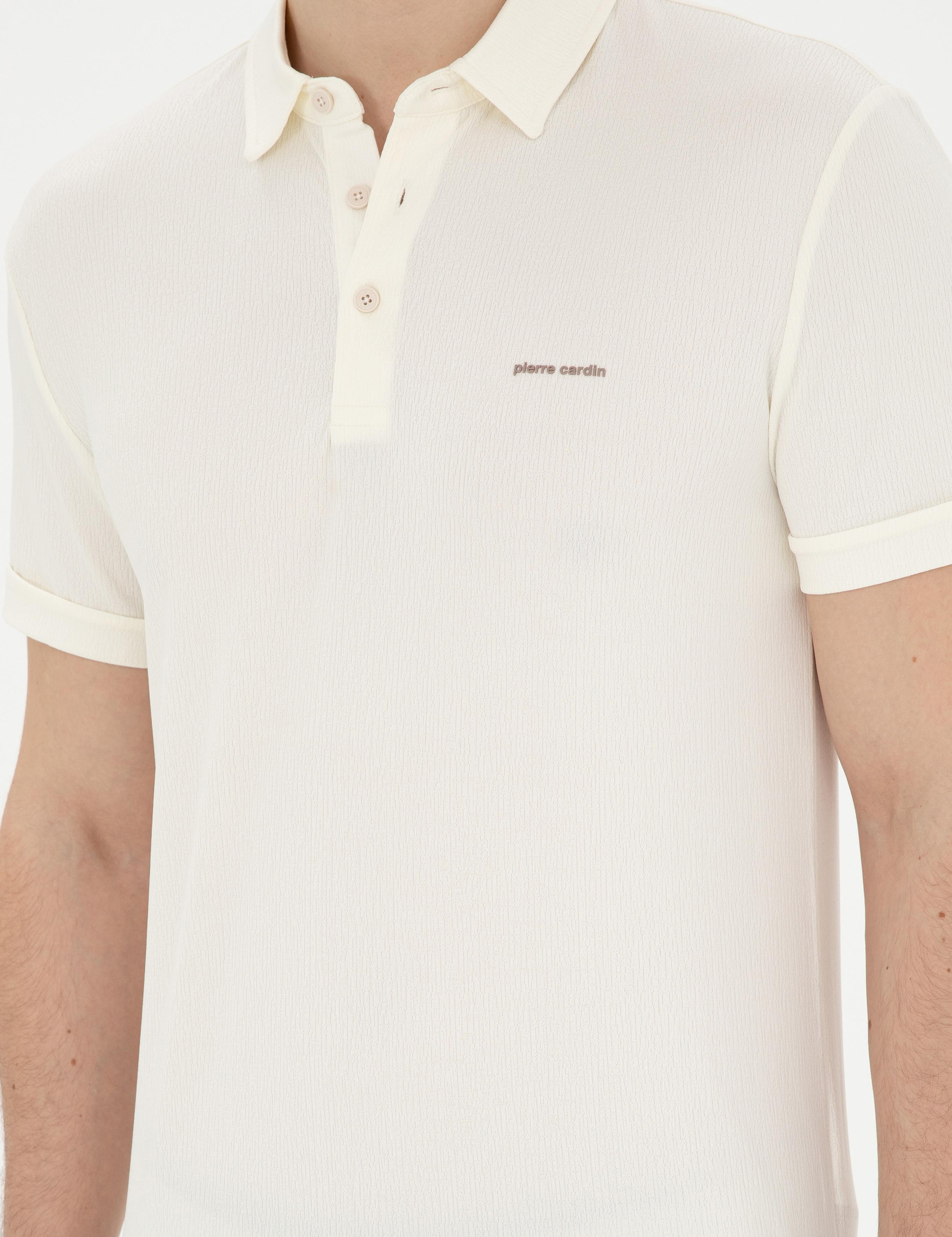 Ekru Slim Fit Tişört