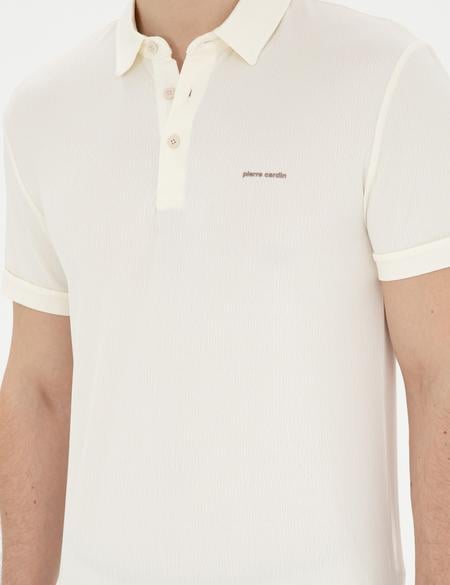 Ekru Slim Fit Tişört - 50292631010