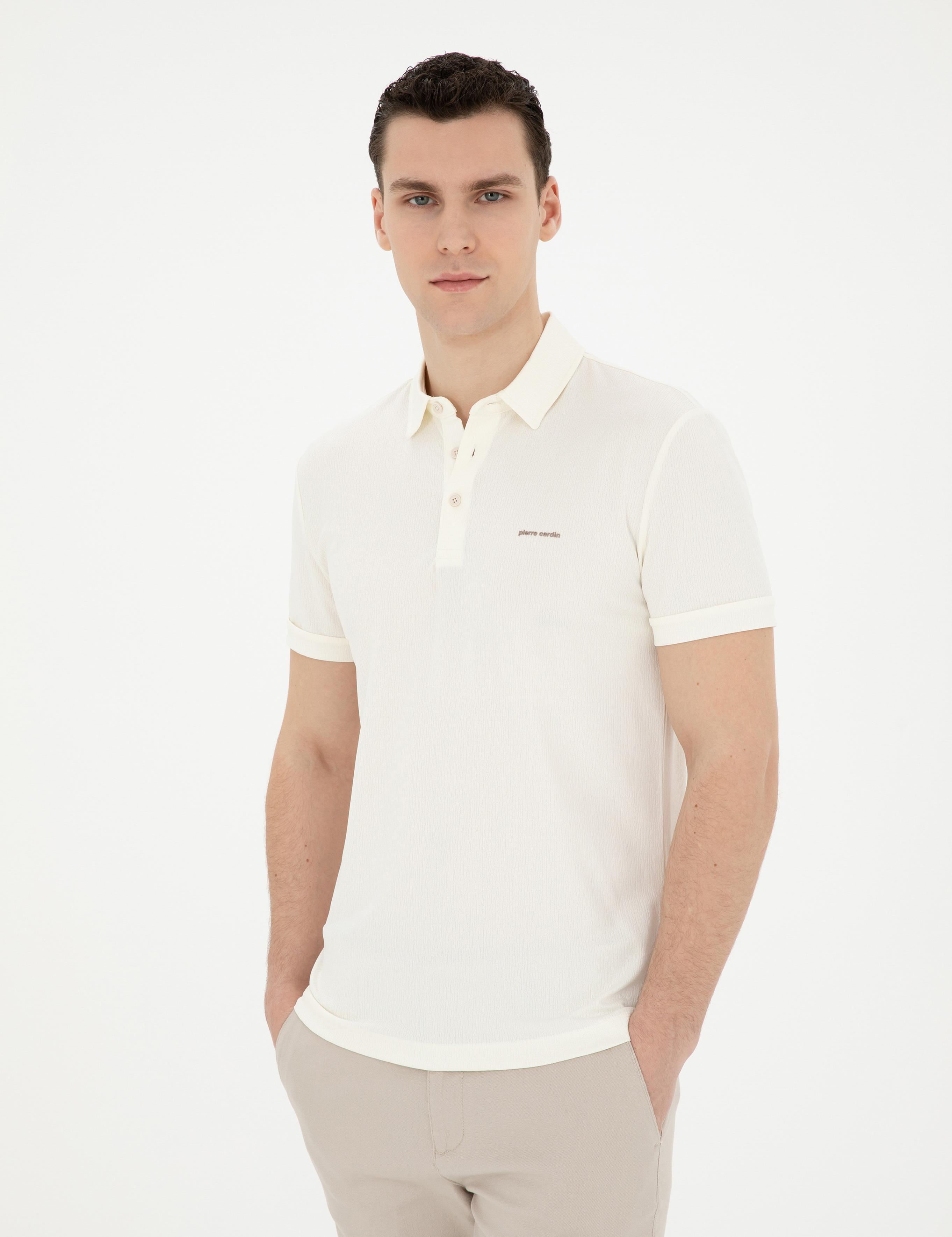 Ekru Slim Fit Tişört