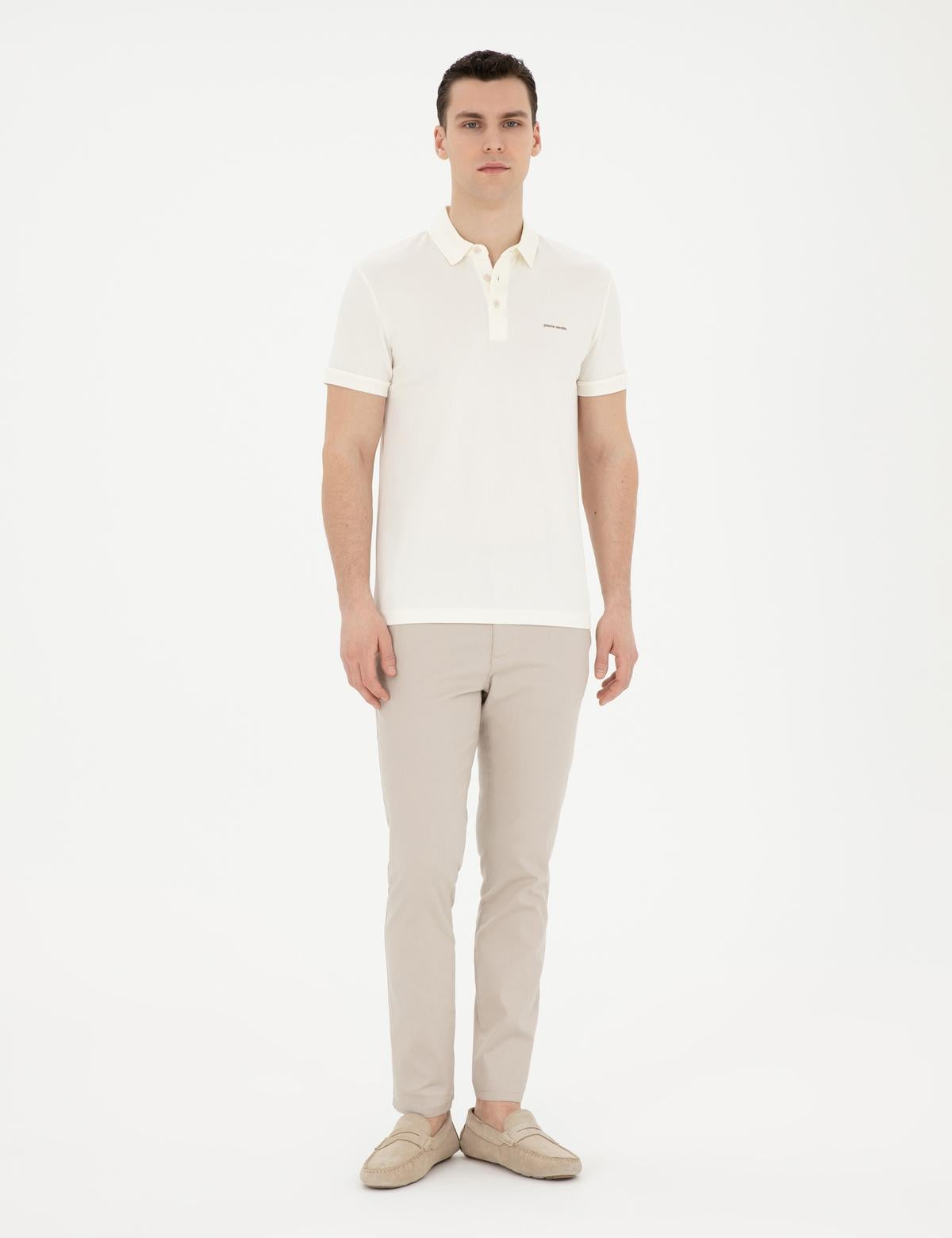 Ekru Slim Fit Tişört - 50292631010