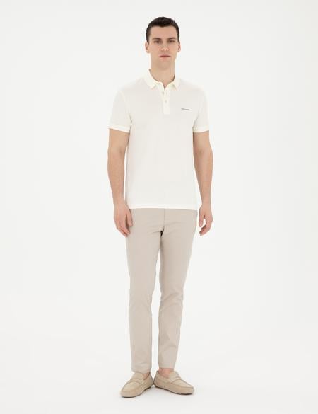 Ekru Slim Fit Tişört - 50292631010
