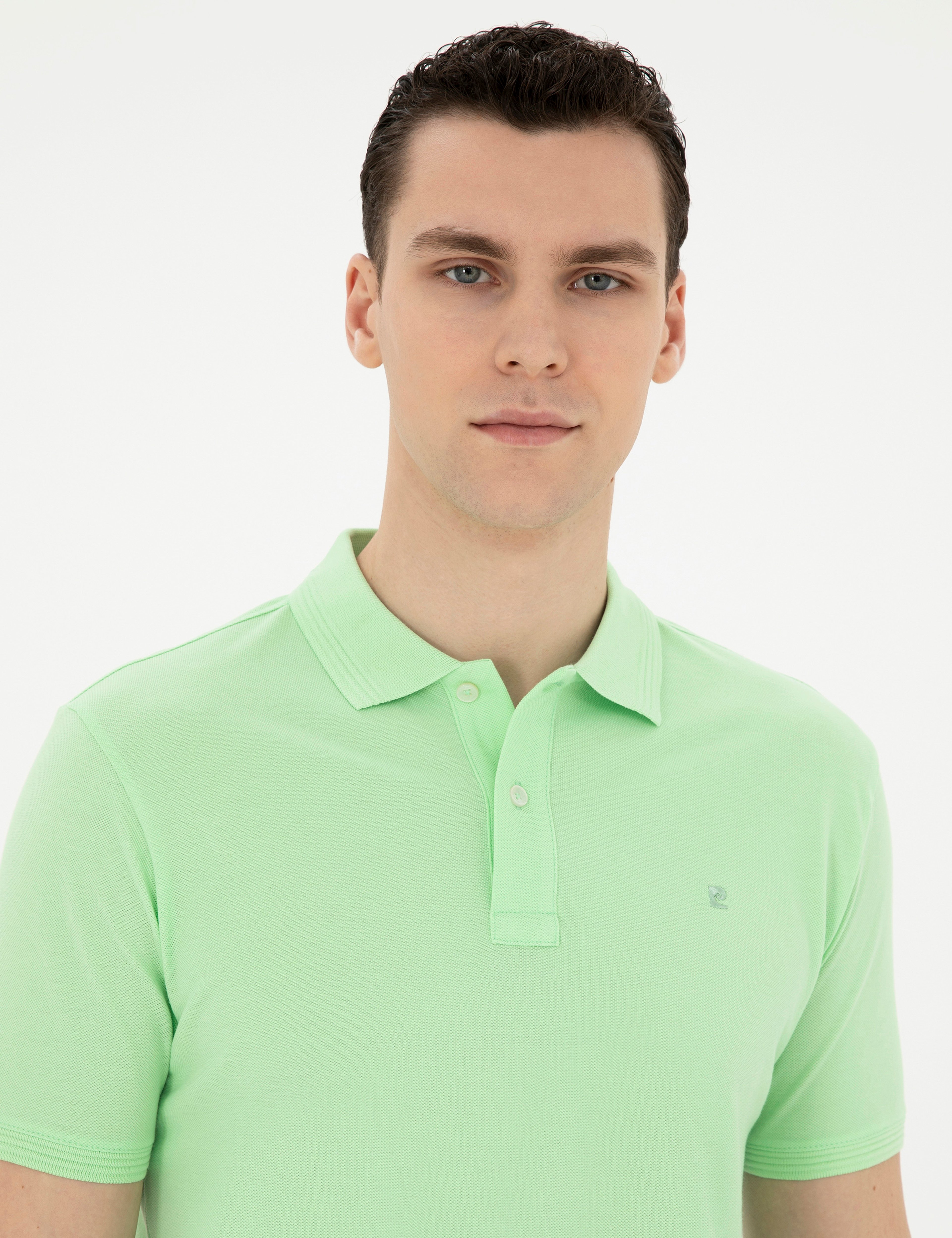 Fıstık Yeşili Slim Fit Basic Tişört