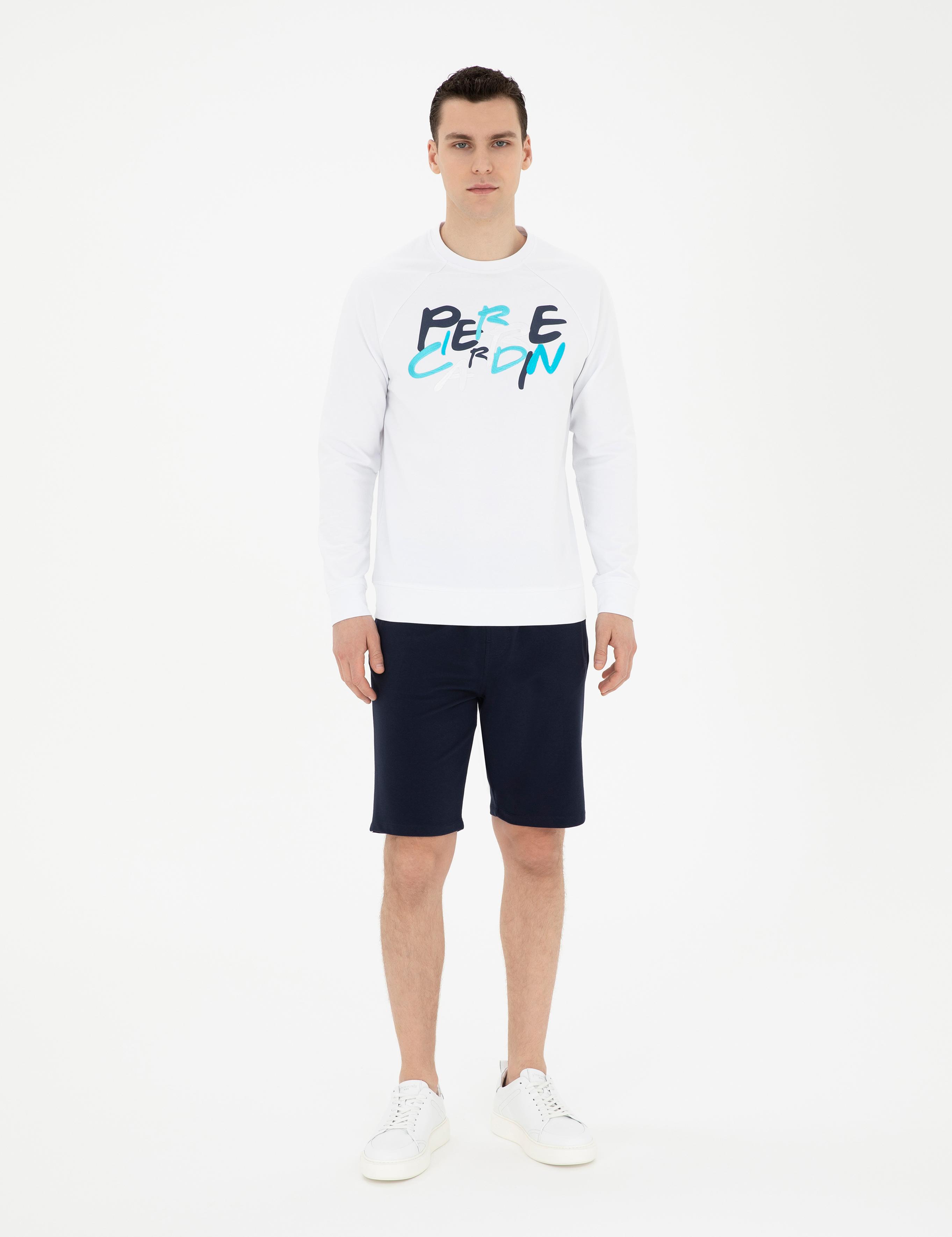 Beyaz Regular Fit Sweatshirt